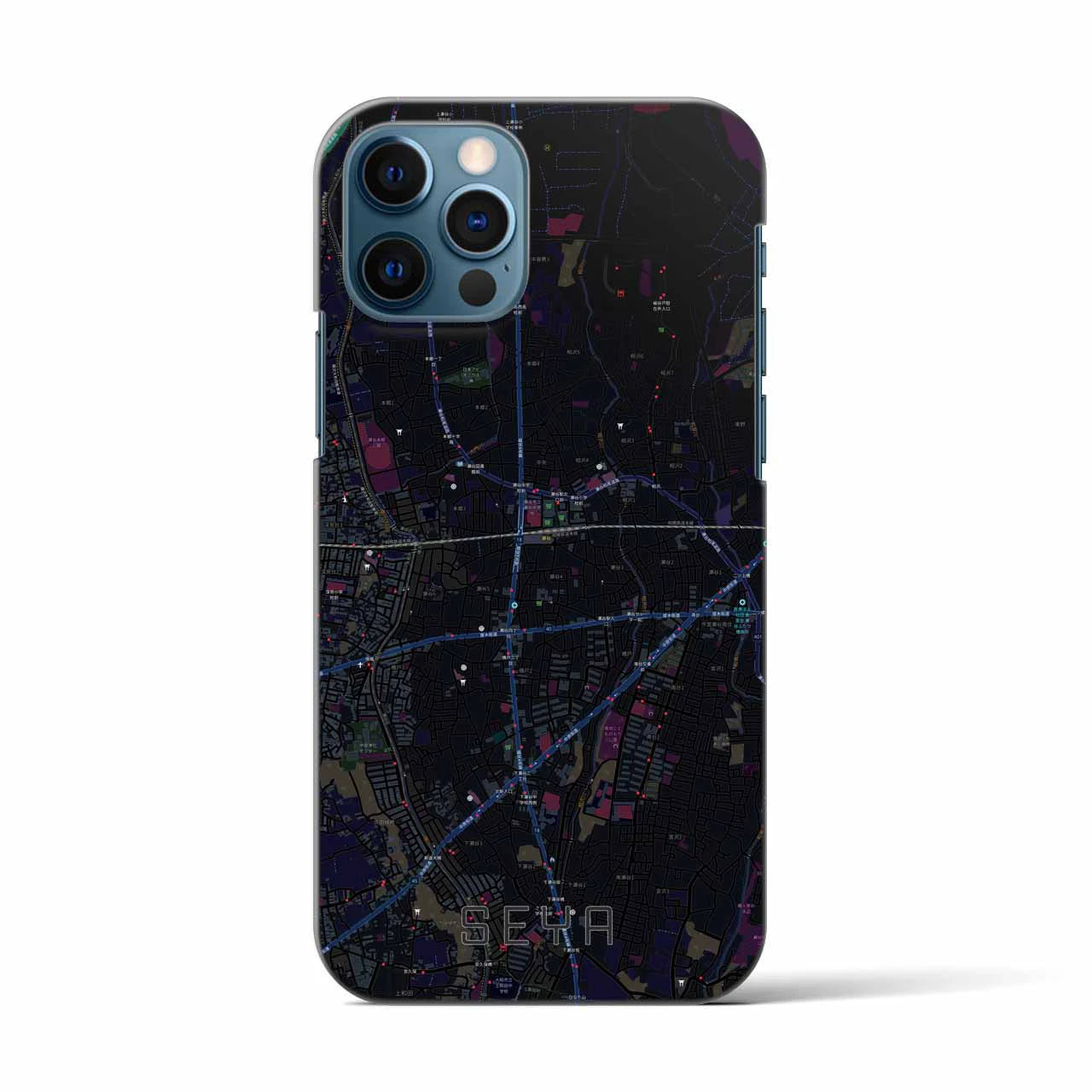 【瀬谷(神奈川県)】地図柄iPhoneケース(バックカバータイプ)
