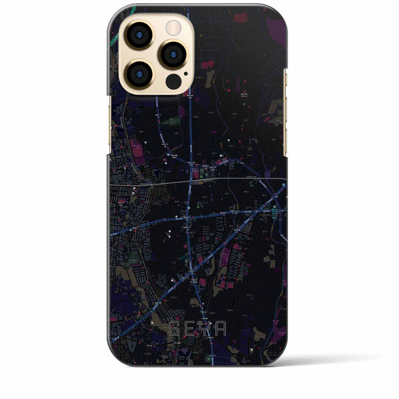 【瀬谷(神奈川県)】地図柄iPhoneケース(バックカバータイプ)