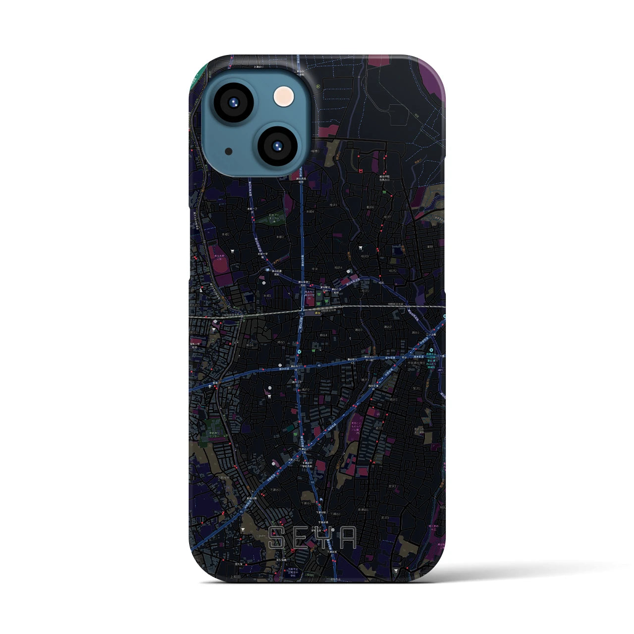 【瀬谷(神奈川県)】地図柄iPhoneケース(バックカバータイプ)