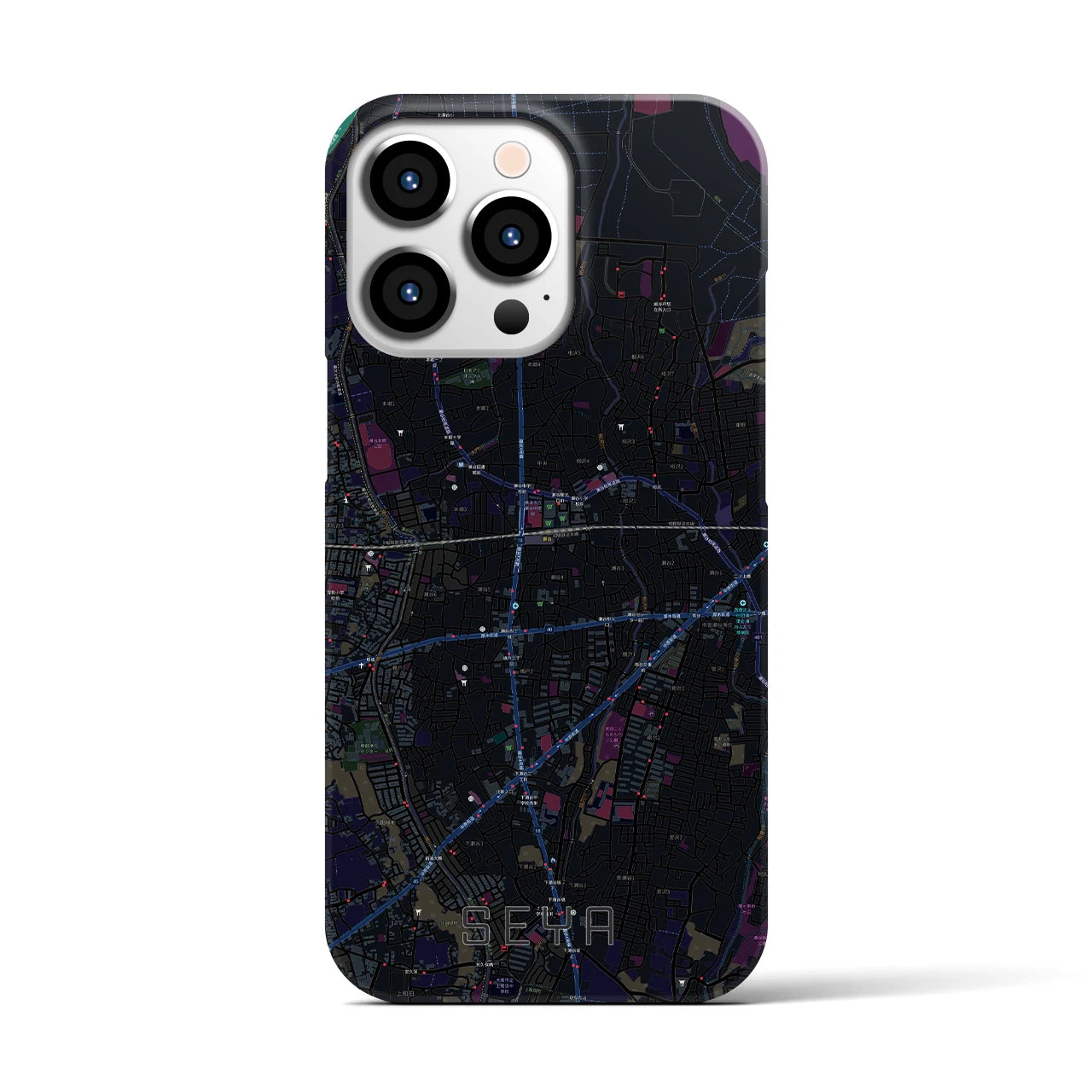 【瀬谷(神奈川県)】地図柄iPhoneケース(バックカバータイプ)