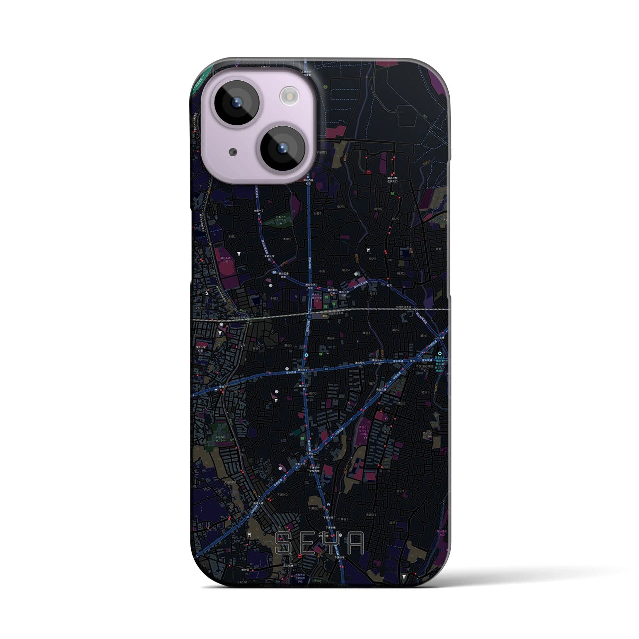 【瀬谷(神奈川県)】地図柄iPhoneケース(バックカバータイプ)