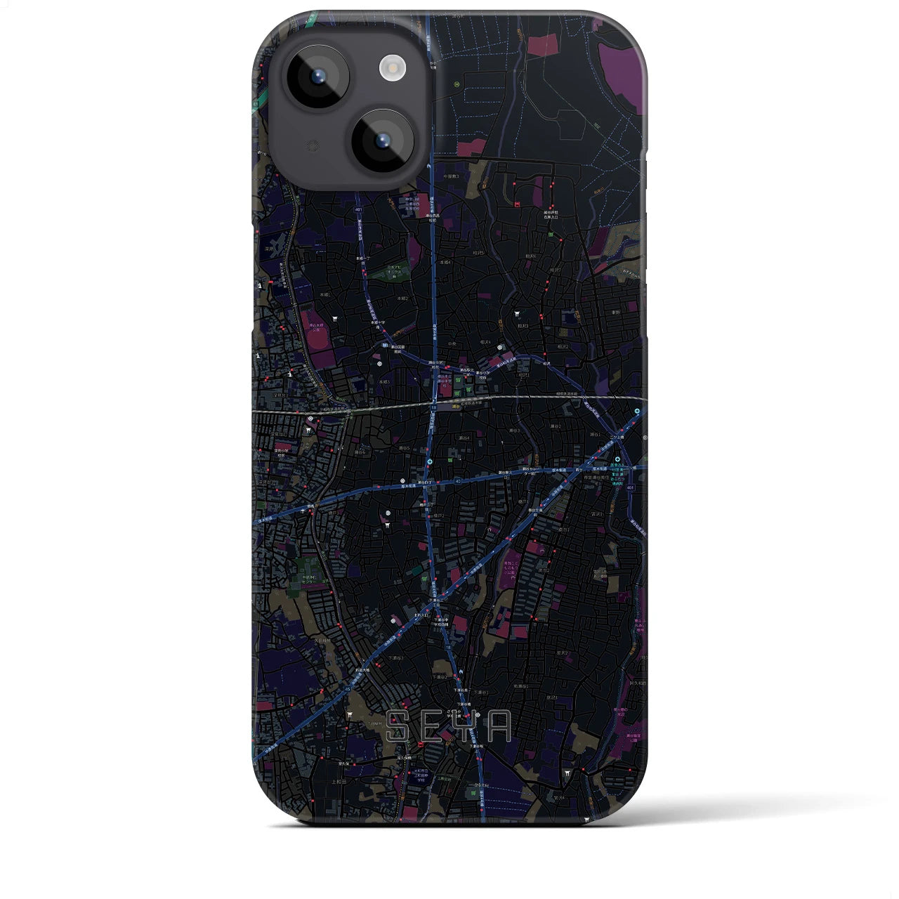 【瀬谷(神奈川県)】地図柄iPhoneケース(バックカバータイプ)