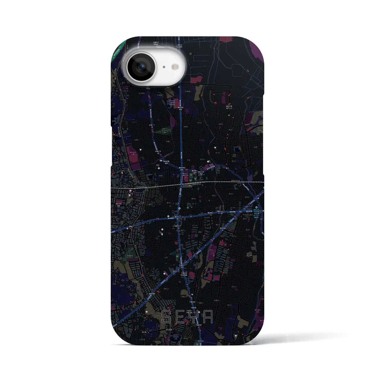 【瀬谷(神奈川県)】地図柄iPhoneケース(バックカバータイプ)