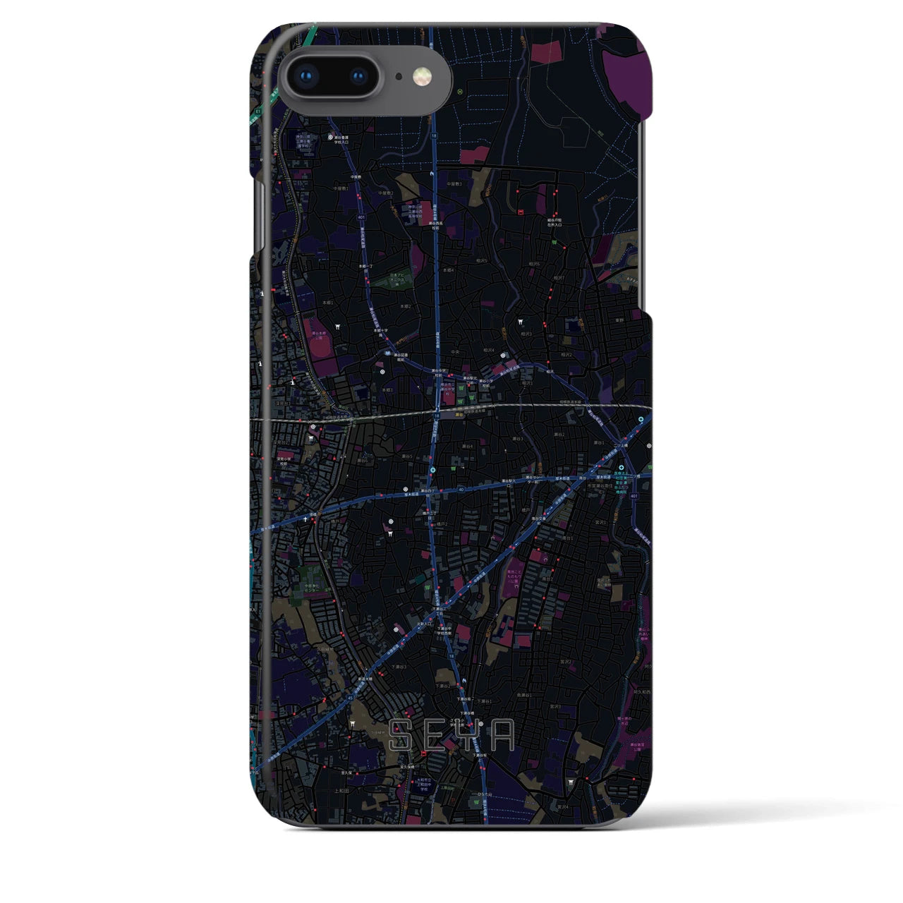 【瀬谷(神奈川県)】地図柄iPhoneケース(バックカバータイプ)