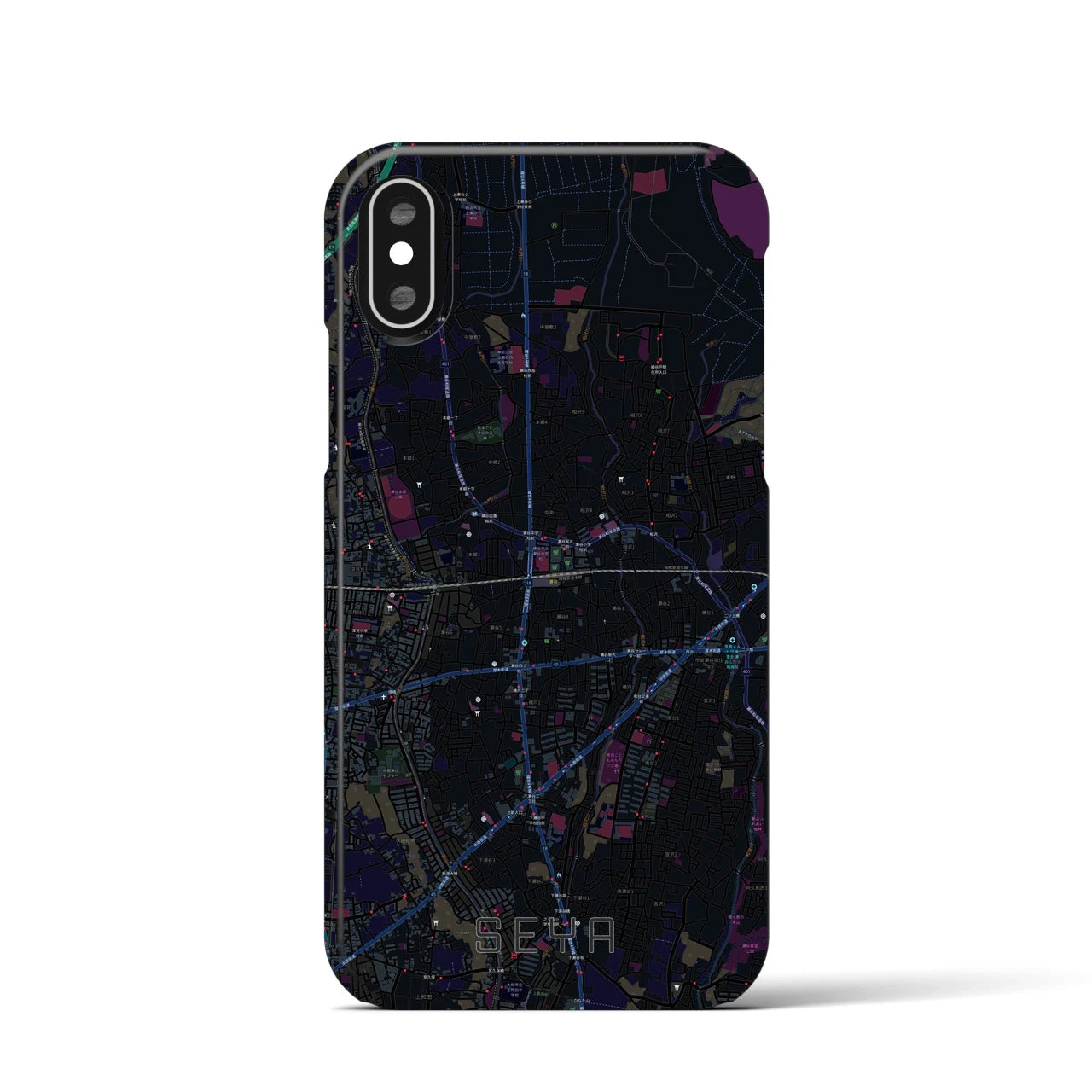 【瀬谷(神奈川県)】地図柄iPhoneケース(バックカバータイプ)