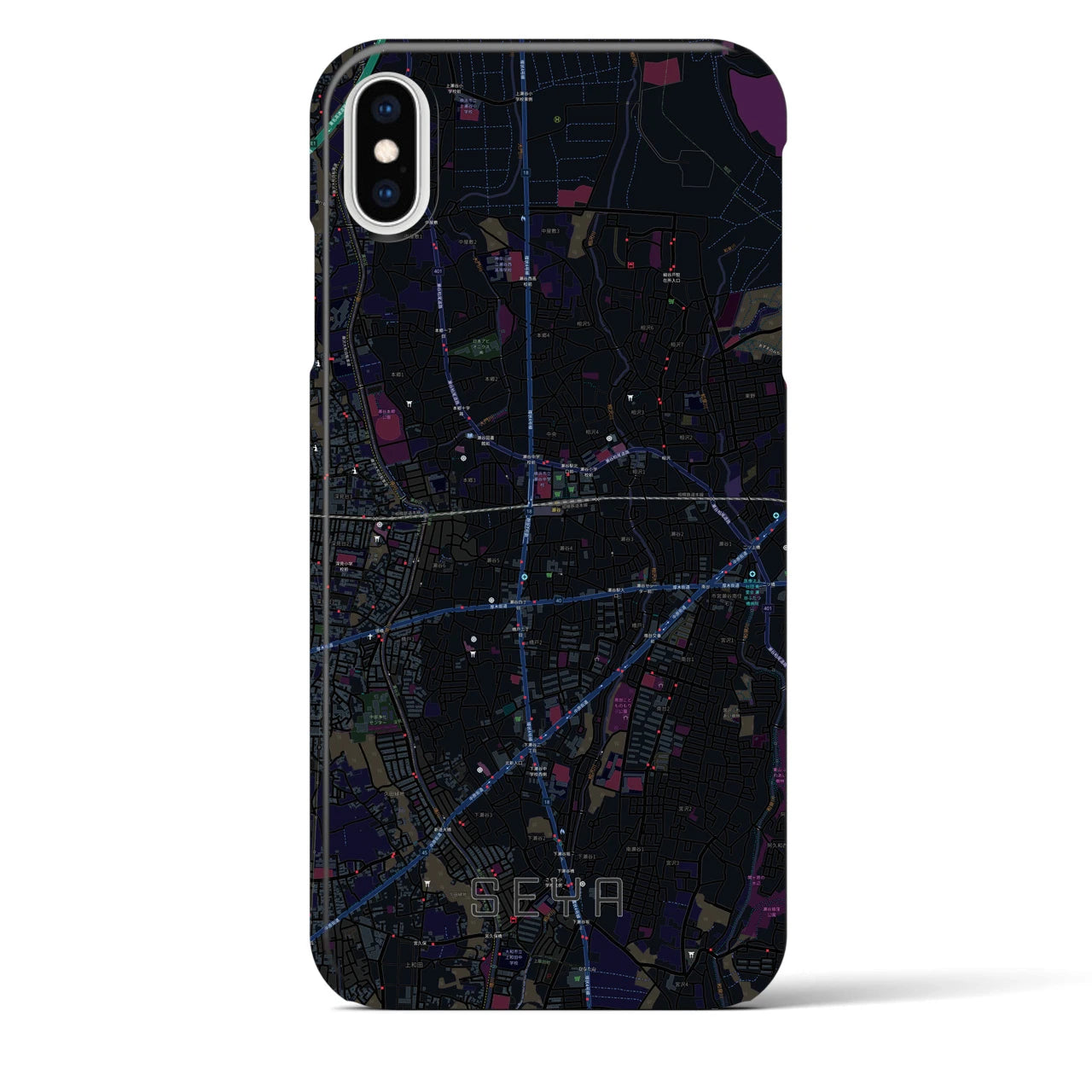 【瀬谷(神奈川県)】地図柄iPhoneケース(バックカバータイプ)
