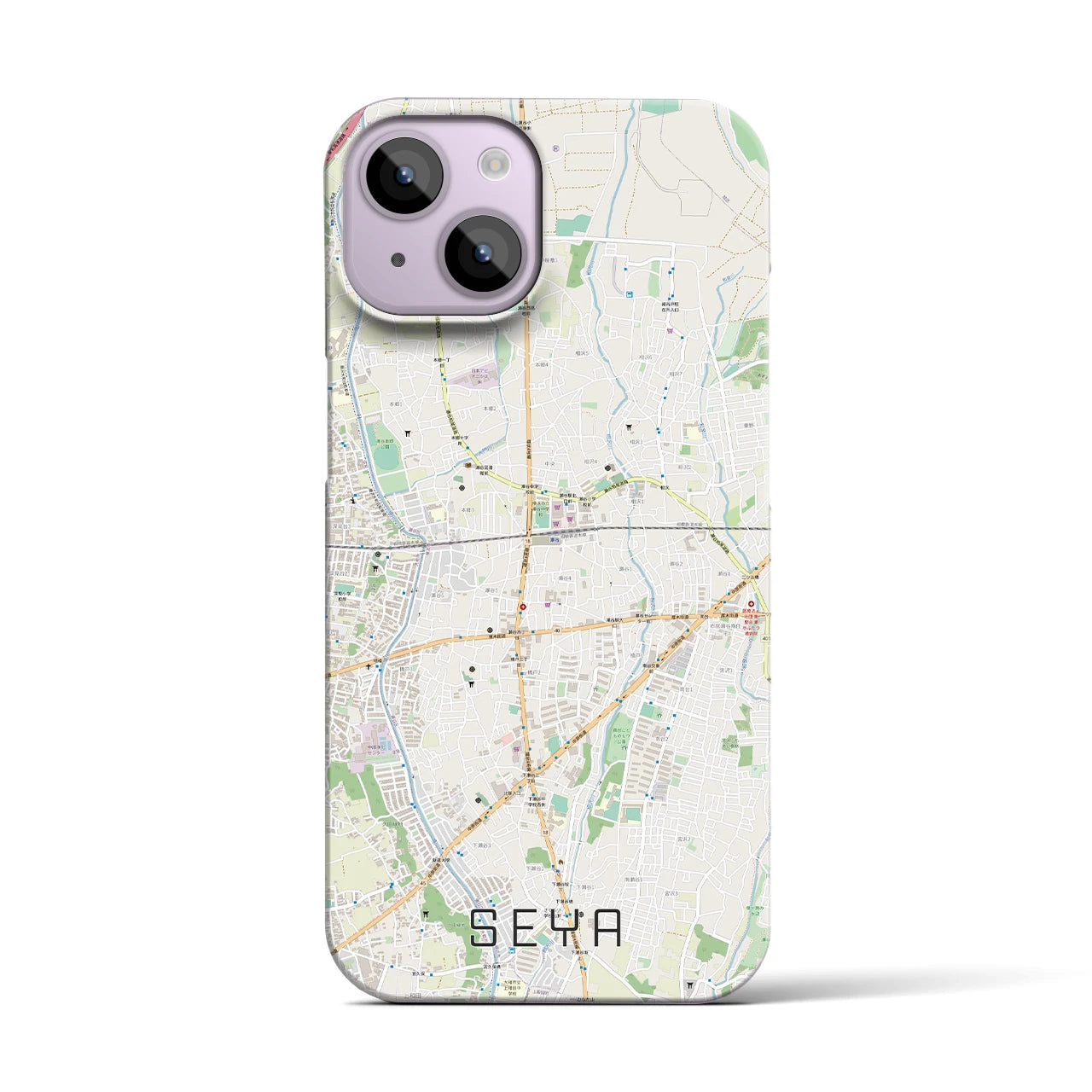 【瀬谷(神奈川県)】地図柄iPhoneケース(バックカバータイプ)