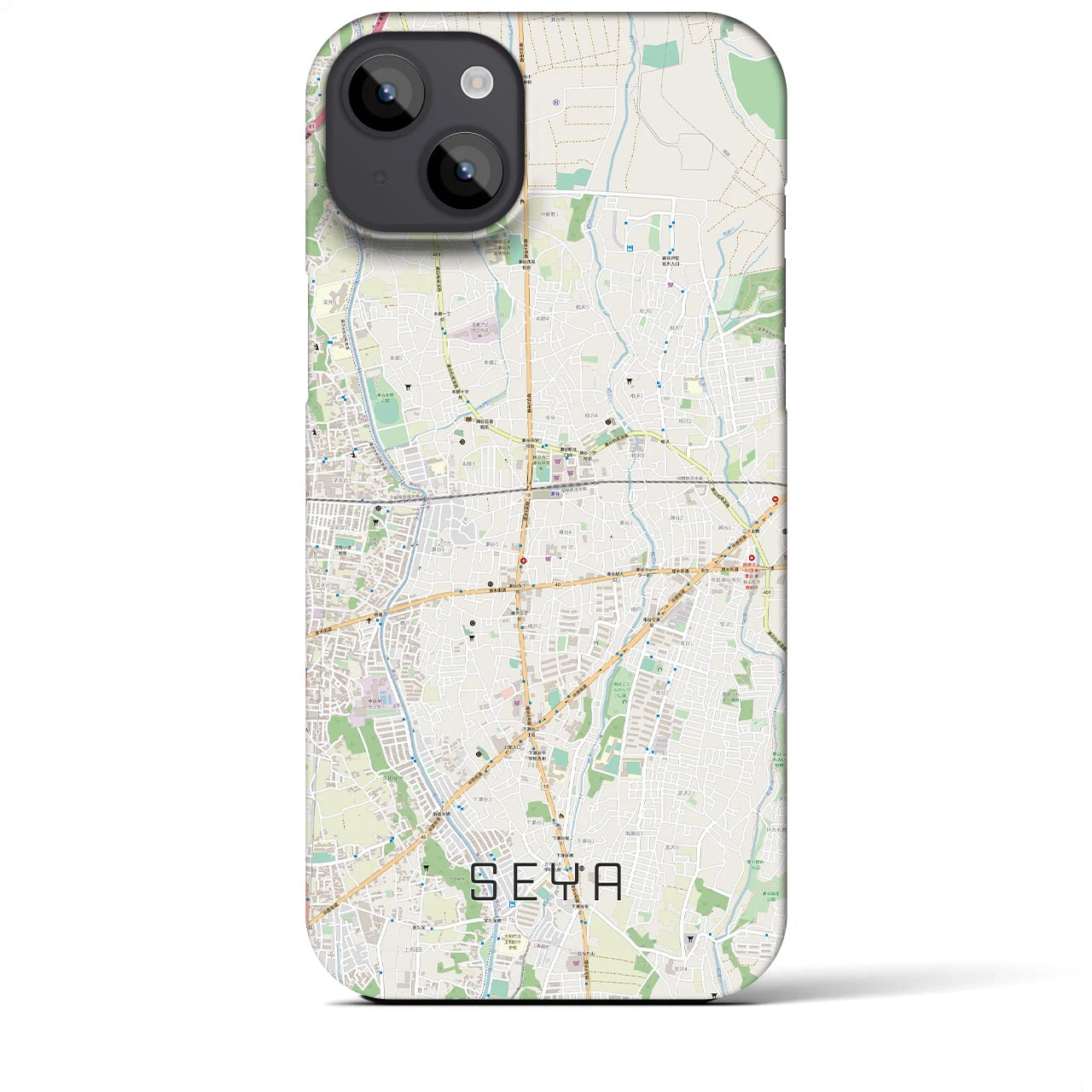 【瀬谷(神奈川県)】地図柄iPhoneケース(バックカバータイプ)