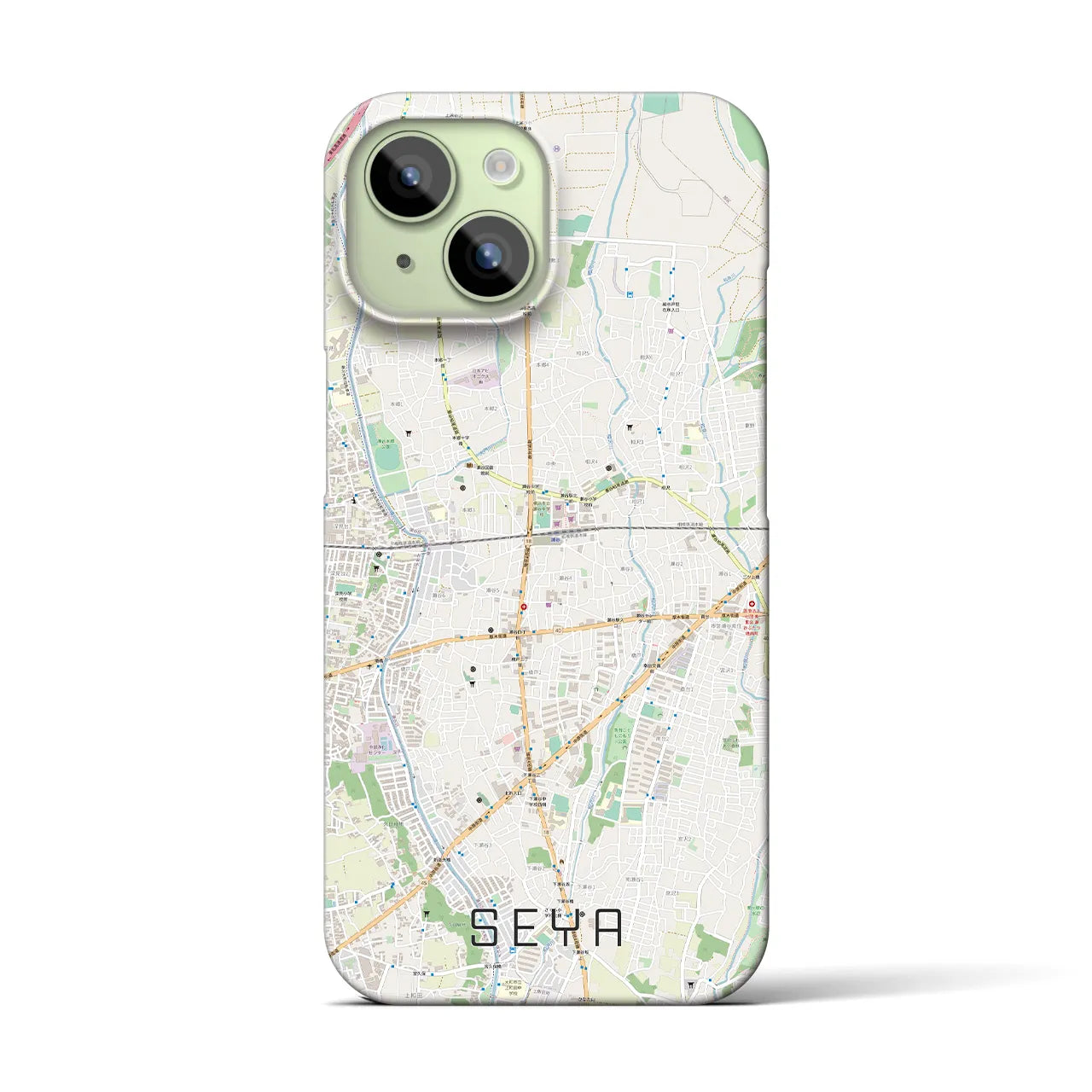 【瀬谷(神奈川県)】地図柄iPhoneケース(バックカバータイプ)