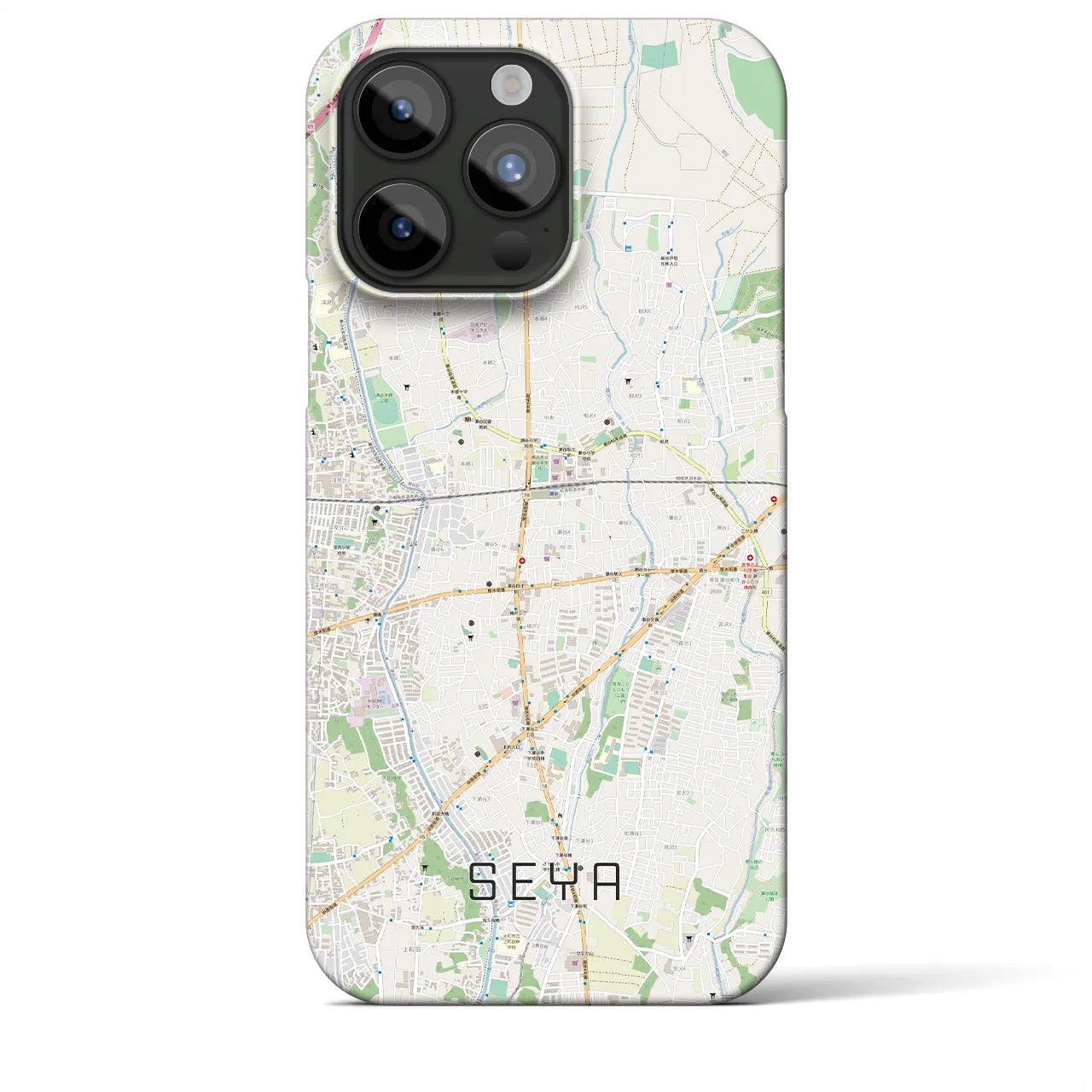 【瀬谷(神奈川県)】地図柄iPhoneケース(バックカバータイプ)