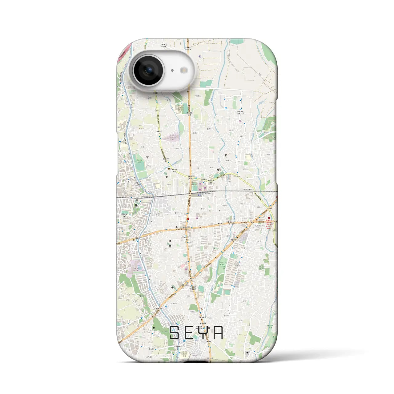 【瀬谷(神奈川県)】地図柄iPhoneケース(バックカバータイプ)