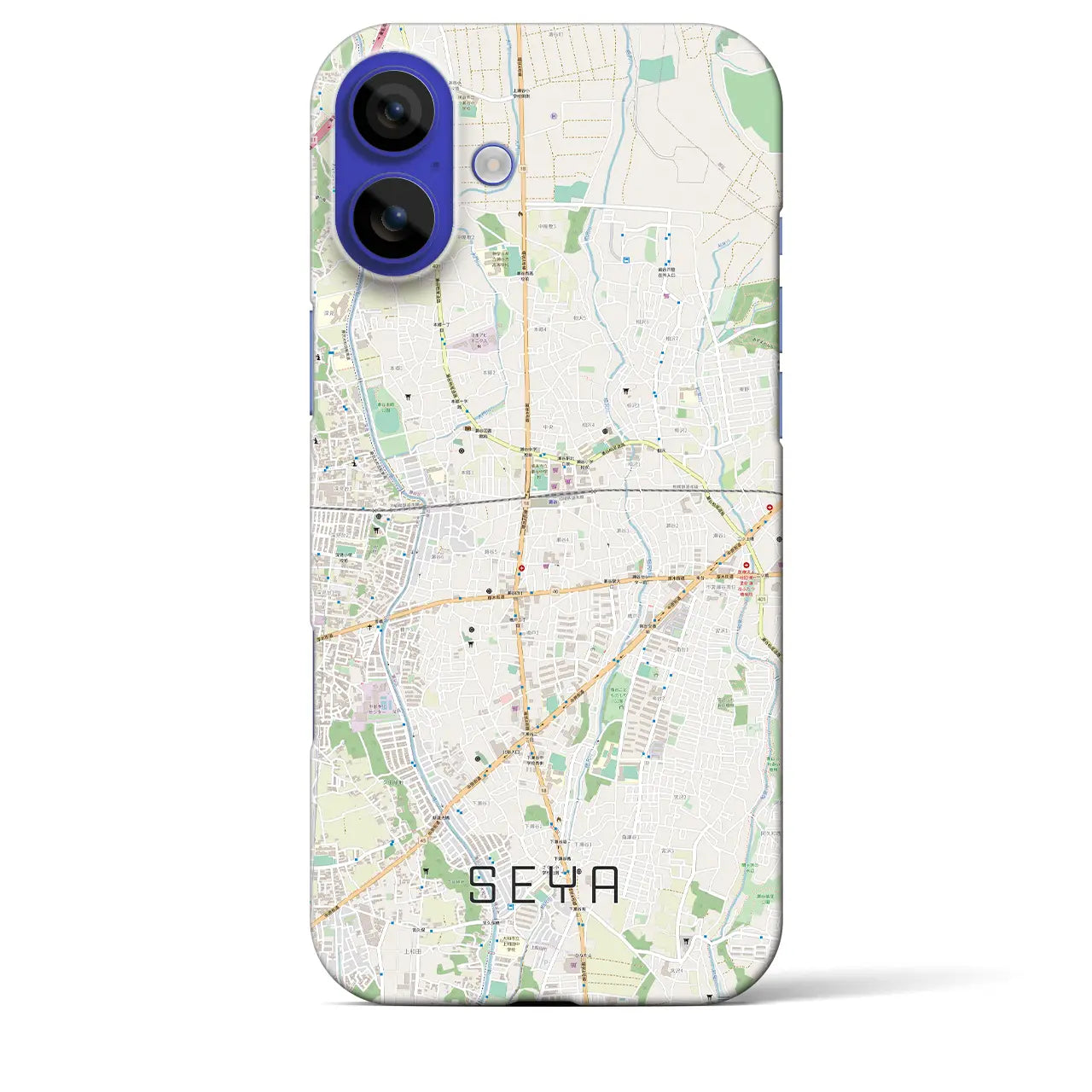 【瀬谷(神奈川県)】地図柄iPhoneケース(バックカバータイプ)ナチュラル・iPhone 16 Pro Max 用