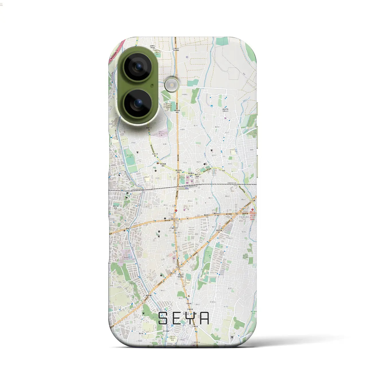 【瀬谷(神奈川県)】地図柄iPhoneケース(バックカバータイプ)