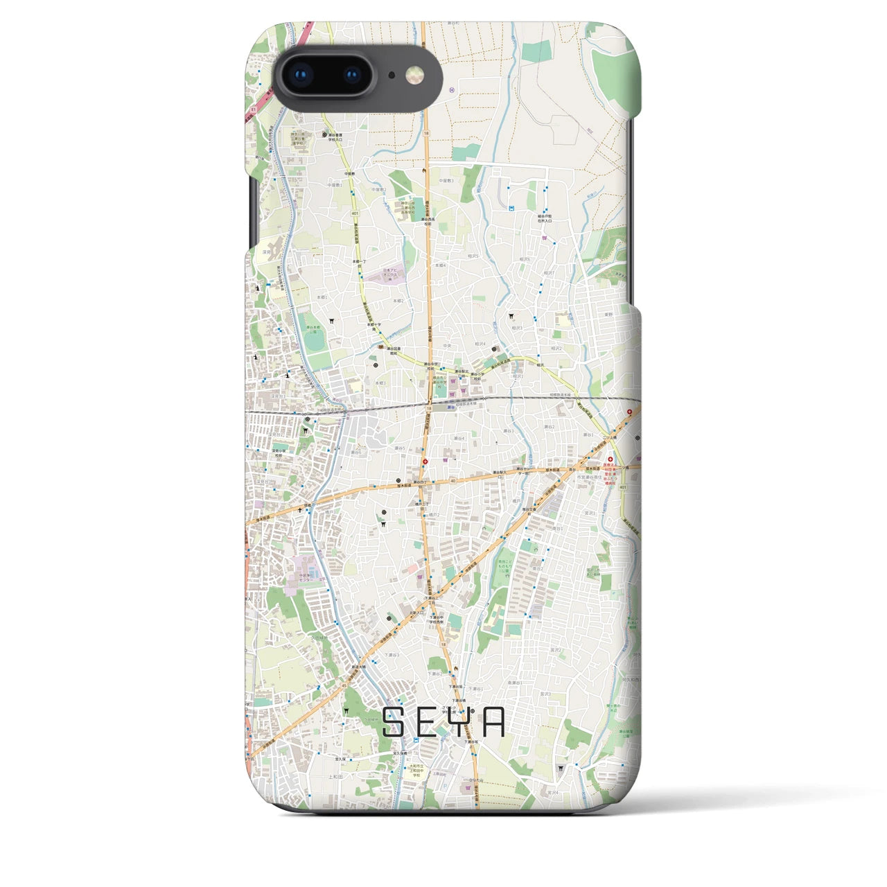 【瀬谷(神奈川県)】地図柄iPhoneケース(バックカバータイプ)