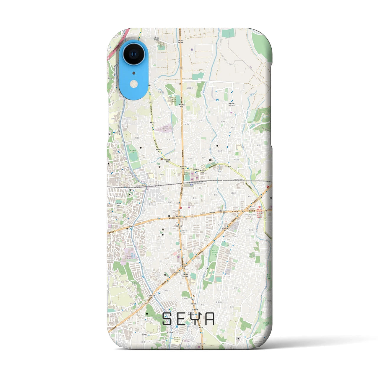 【瀬谷(神奈川県)】地図柄iPhoneケース(バックカバータイプ)