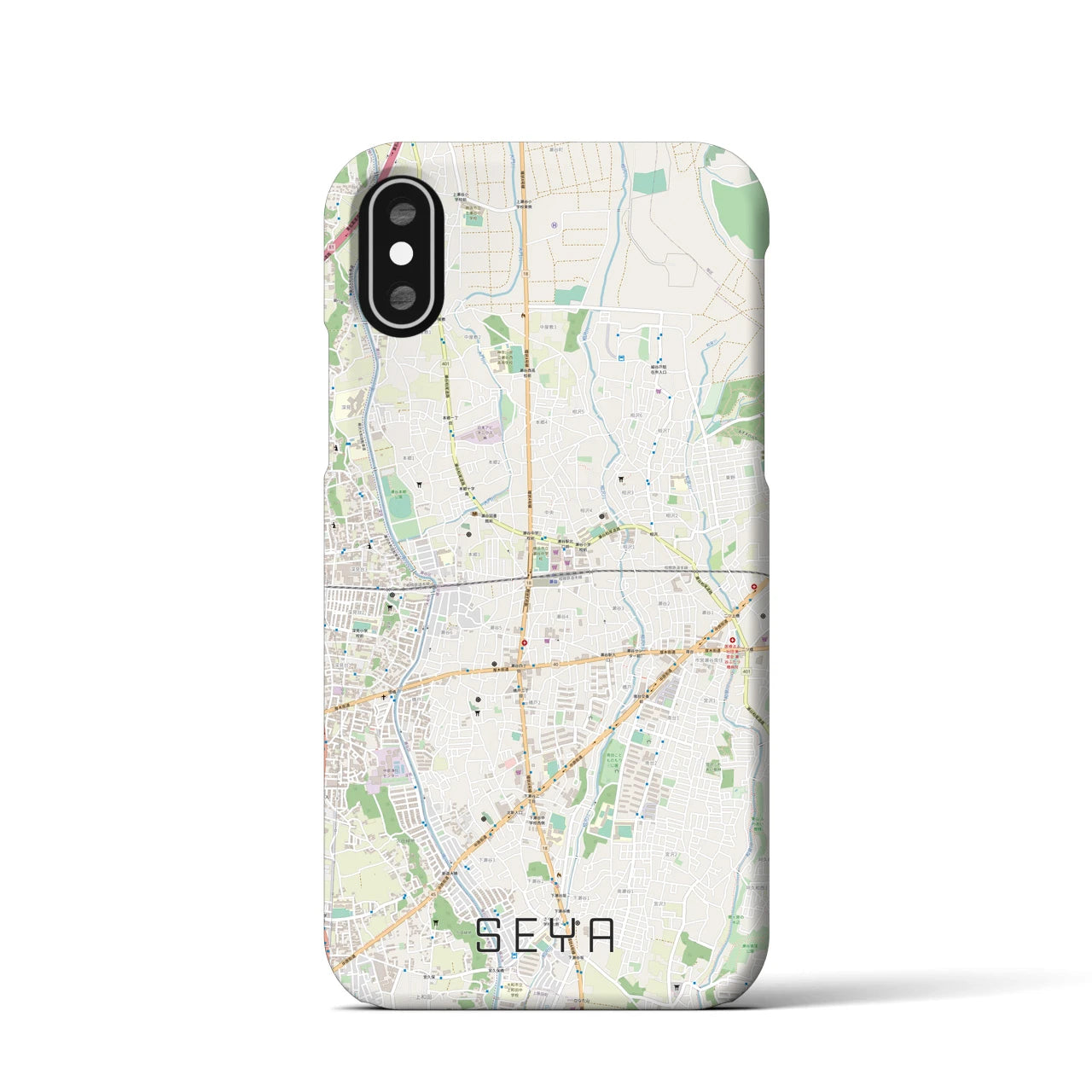 【瀬谷(神奈川県)】地図柄iPhoneケース(バックカバータイプ)