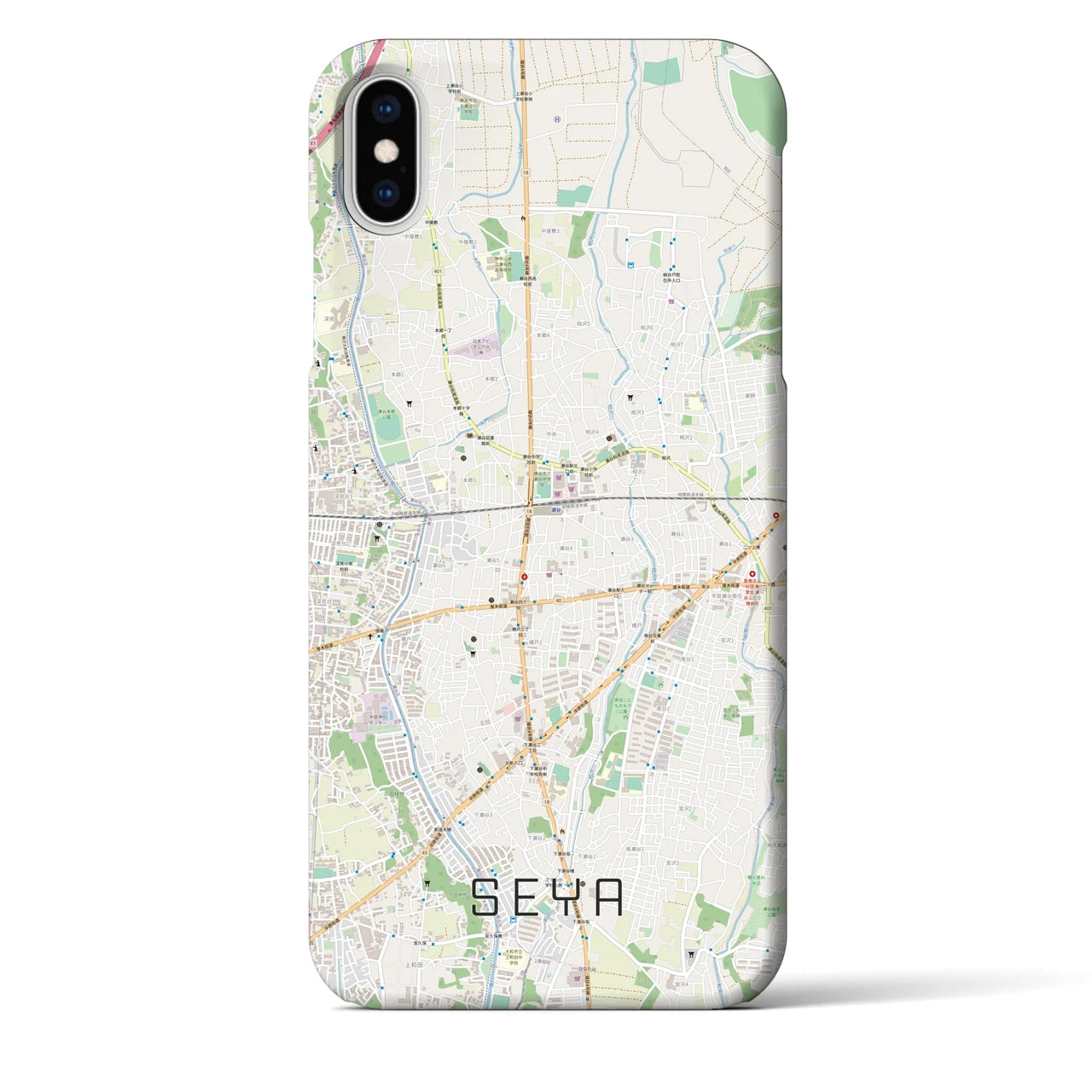 【瀬谷(神奈川県)】地図柄iPhoneケース(バックカバータイプ)