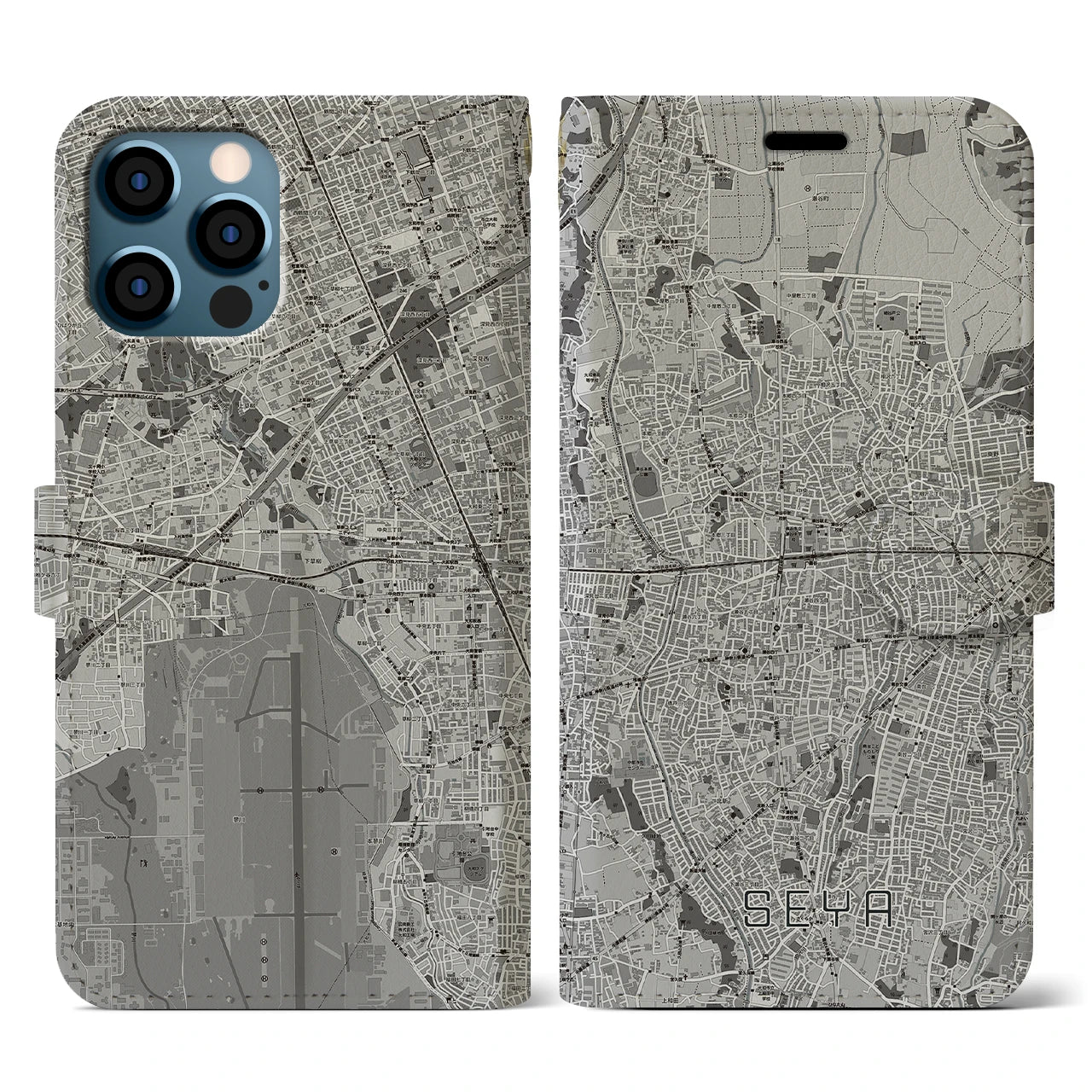 【瀬谷(神奈川県)】地図柄iPhoneケース(手帳タイプ)