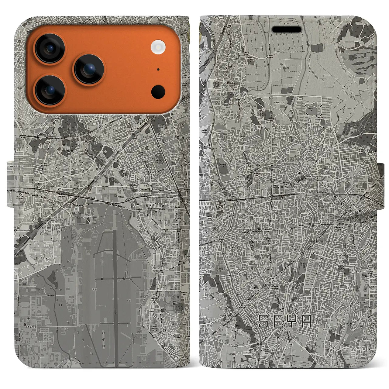 【瀬谷(神奈川県)】地図柄iPhoneケース(手帳タイプ)