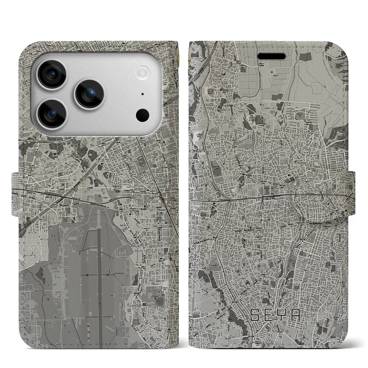 【瀬谷(神奈川県)】地図柄iPhoneケース(手帳タイプ)