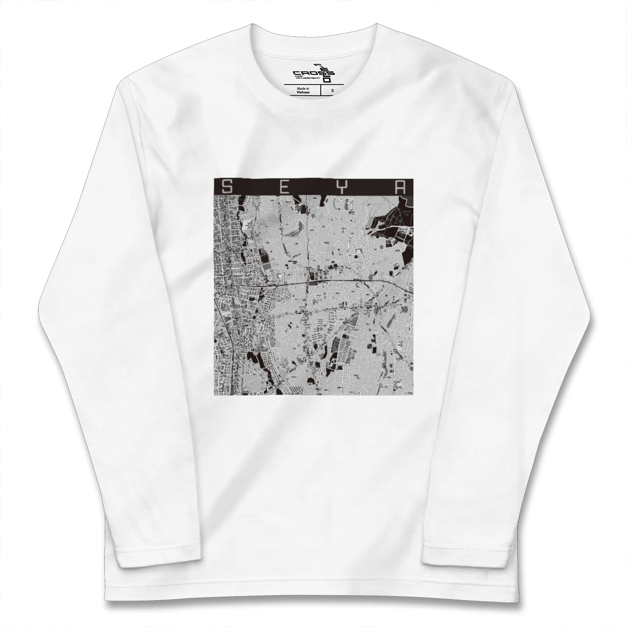 【瀬谷(神奈川県)】地図柄ロングスリーブTシャツ