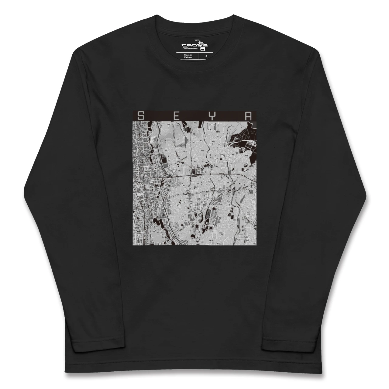 【瀬谷(神奈川県)】地図柄ロングスリーブTシャツ