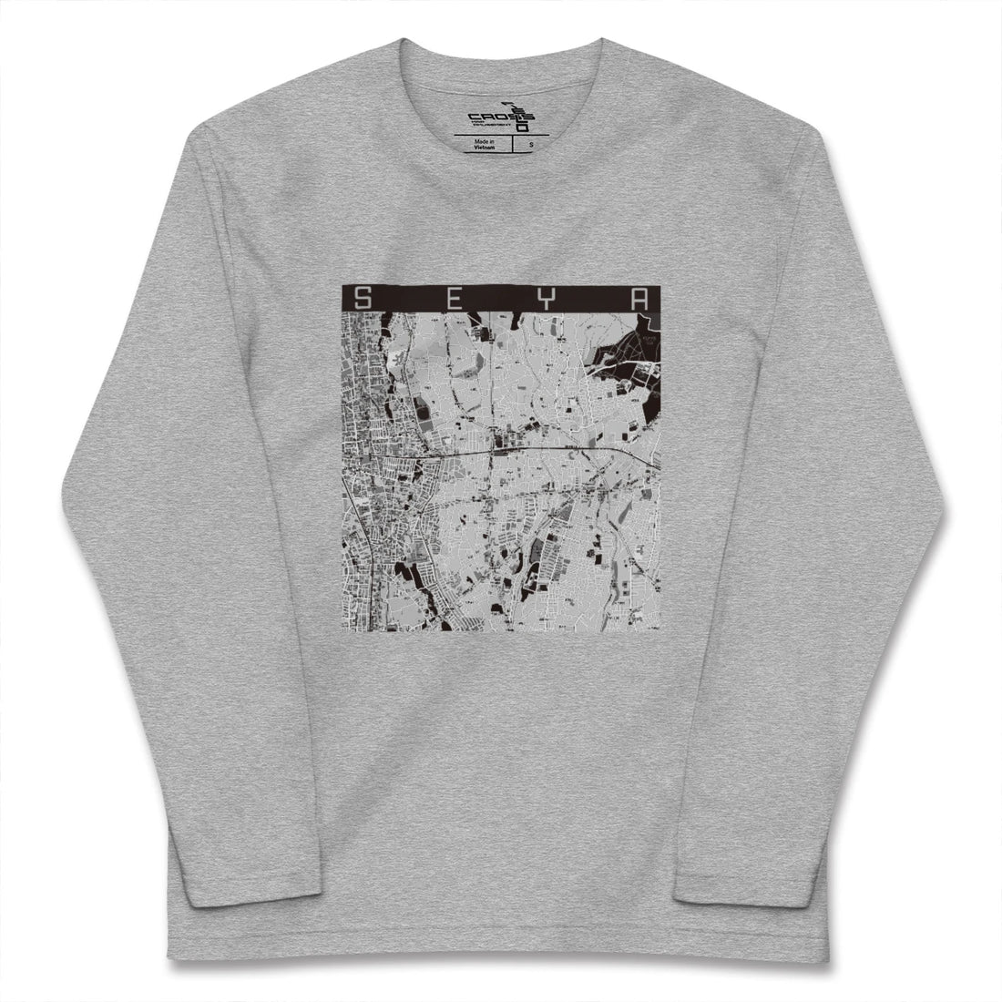 【瀬谷(神奈川県)】地図柄ロングスリーブTシャツ