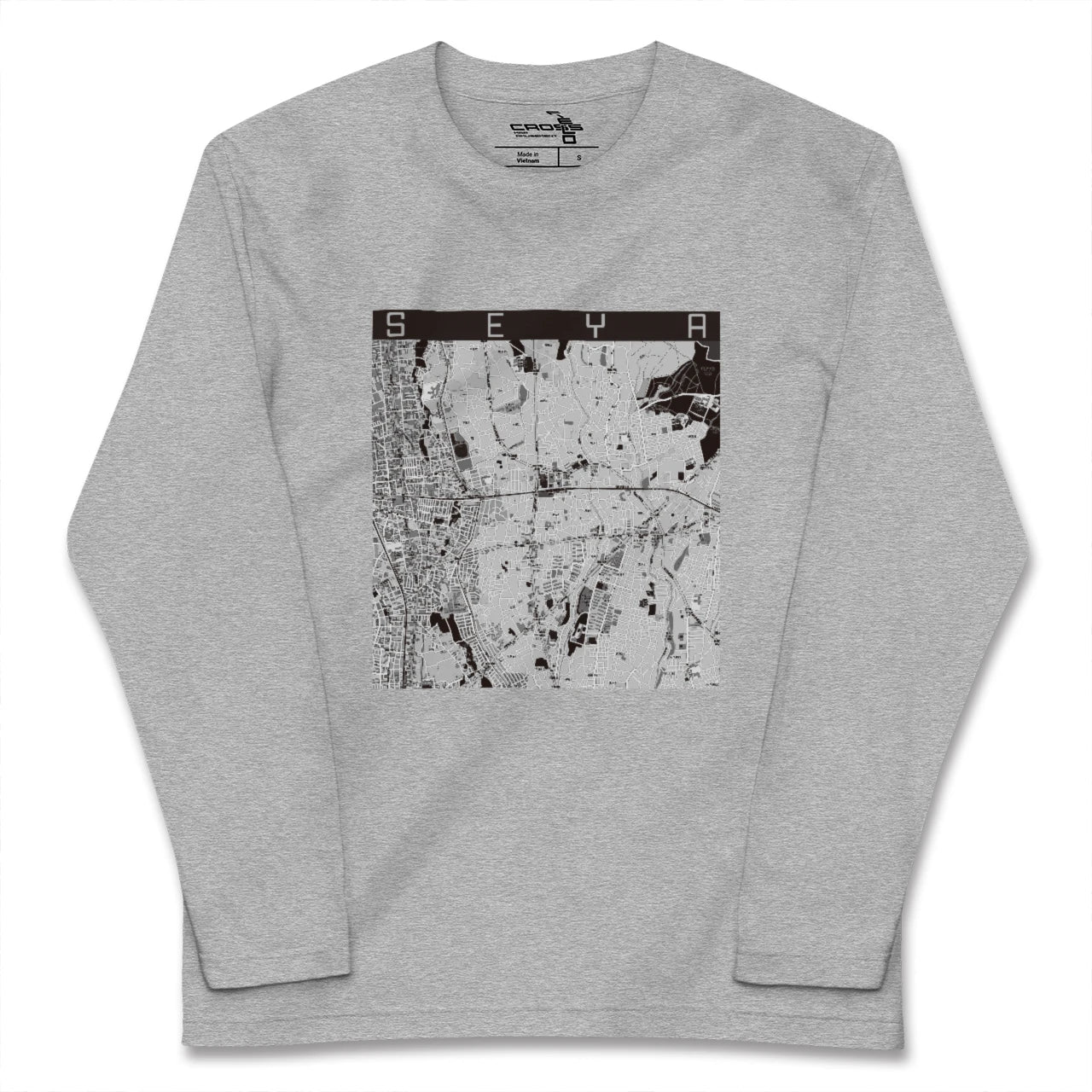 【瀬谷(神奈川県)】地図柄ロングスリーブTシャツ