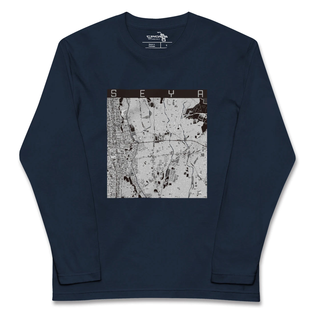 【瀬谷(神奈川県)】地図柄ロングスリーブTシャツ