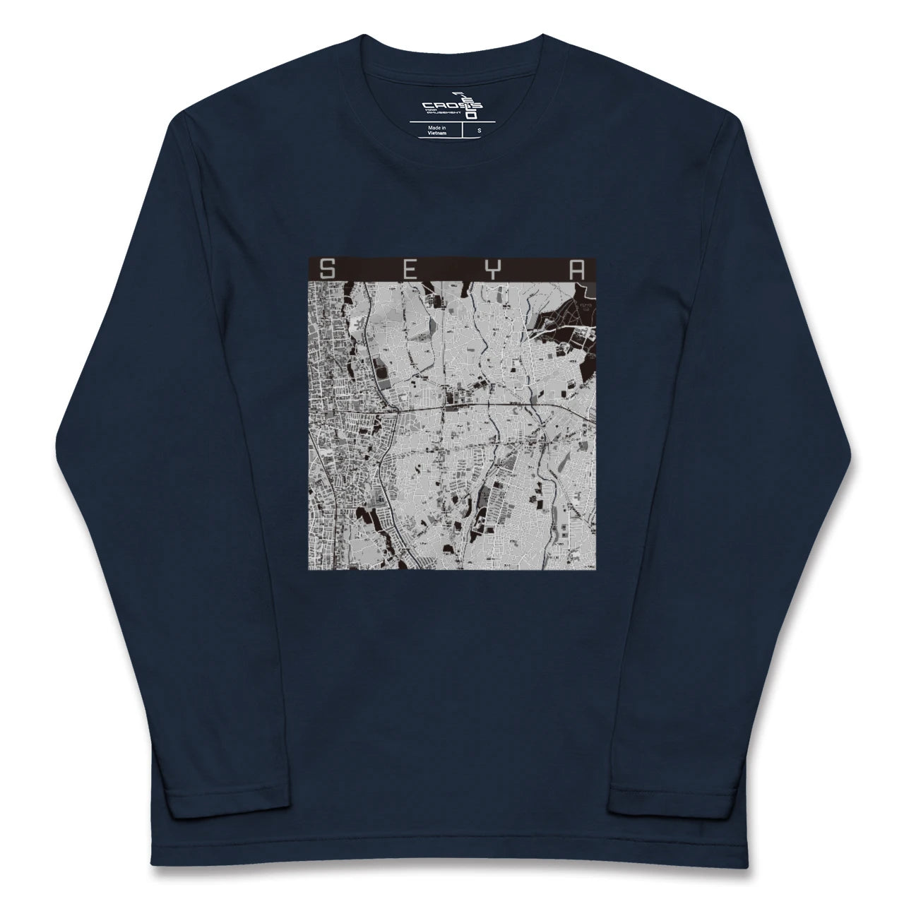 【瀬谷(神奈川県)】地図柄ロングスリーブTシャツ