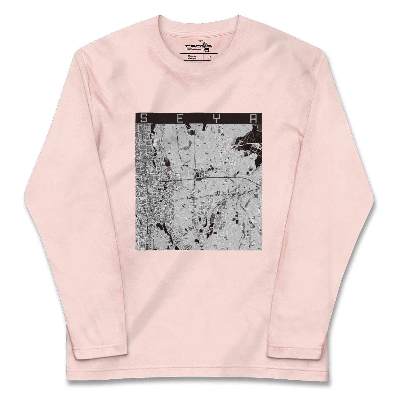 【瀬谷(神奈川県)】地図柄ロングスリーブTシャツ