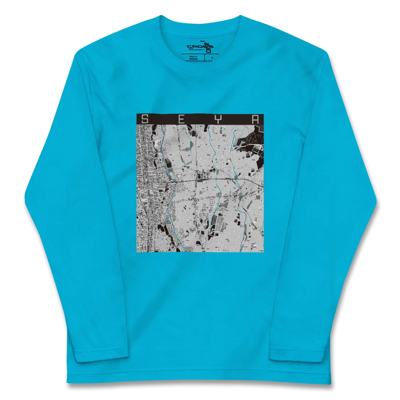 【瀬谷(神奈川県)】地図柄ロングスリーブTシャツ