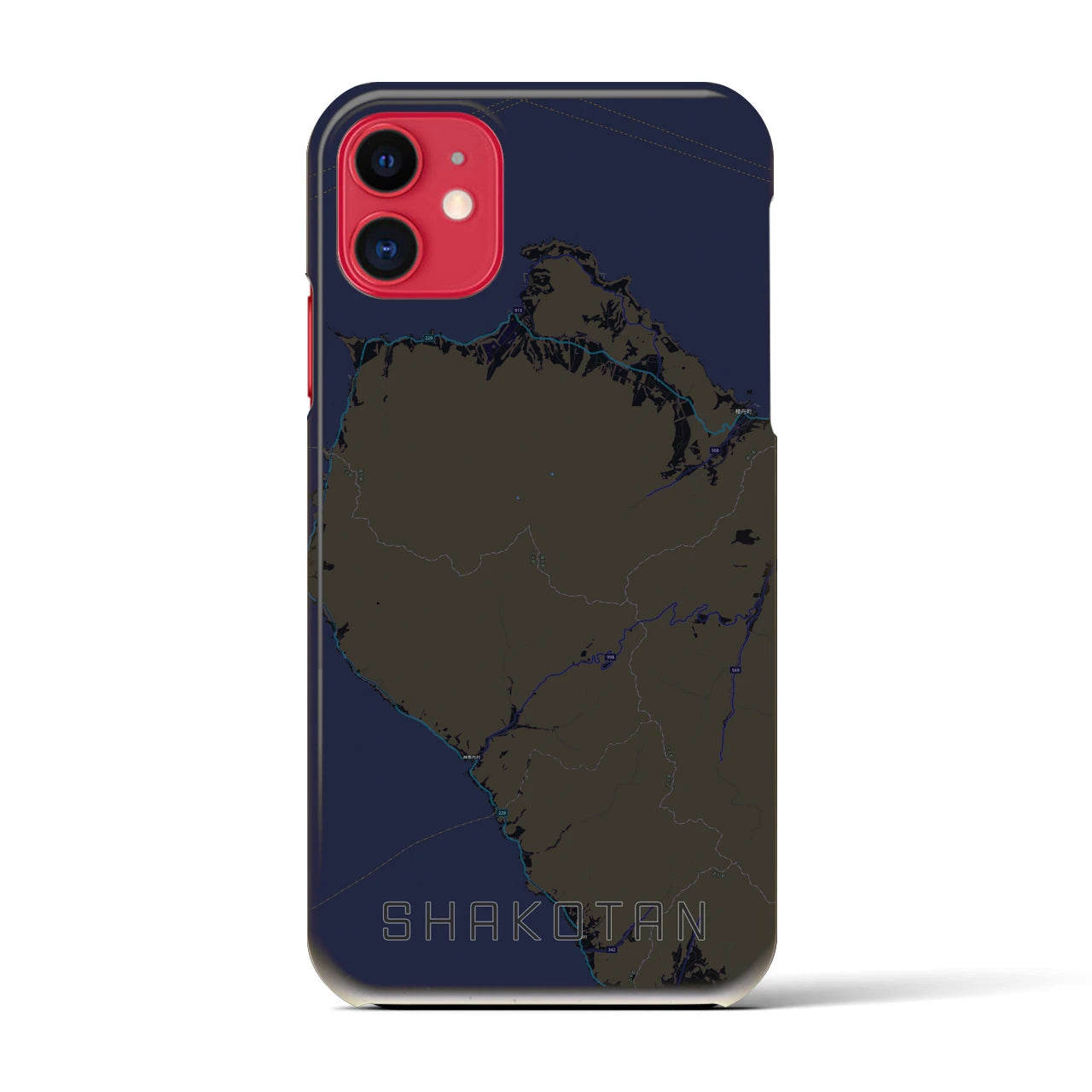 【積丹(北海道)】地図柄iPhoneケース(バックカバータイプ)