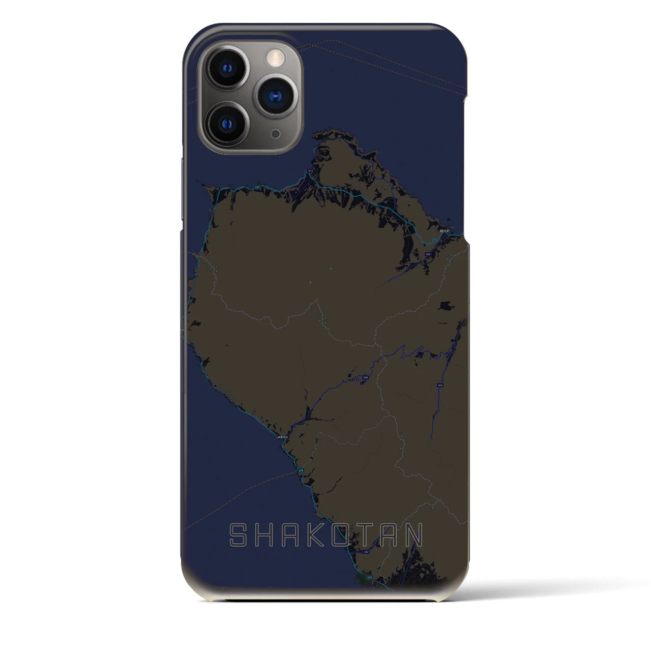 【積丹(北海道)】地図柄iPhoneケース(バックカバータイプ)