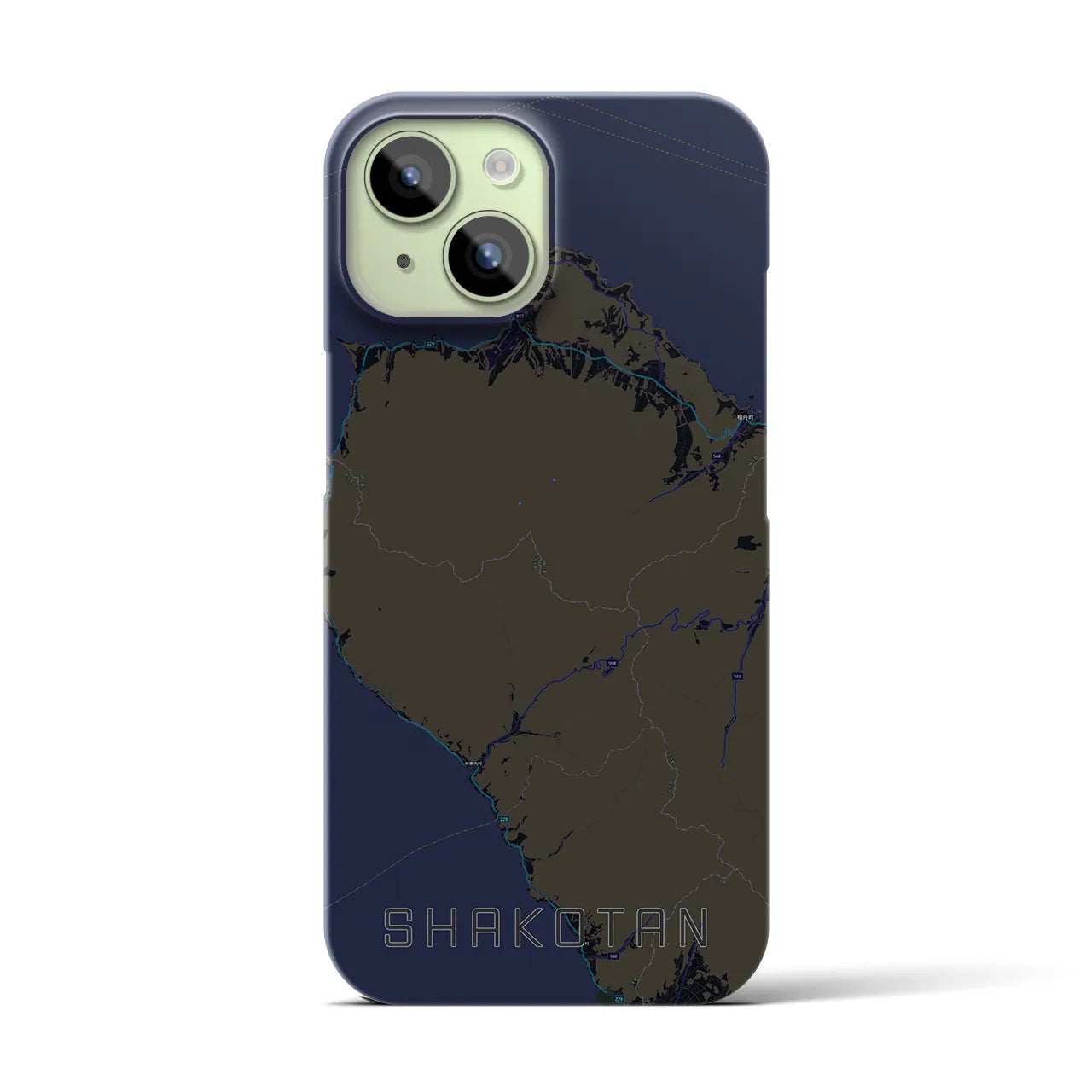 【積丹(北海道)】地図柄iPhoneケース(バックカバータイプ)