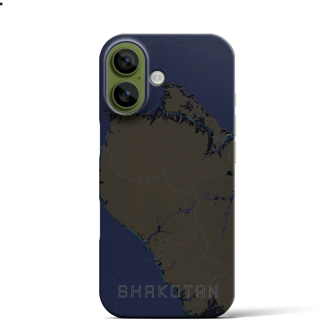 【積丹(北海道)】地図柄iPhoneケース(バックカバータイプ)