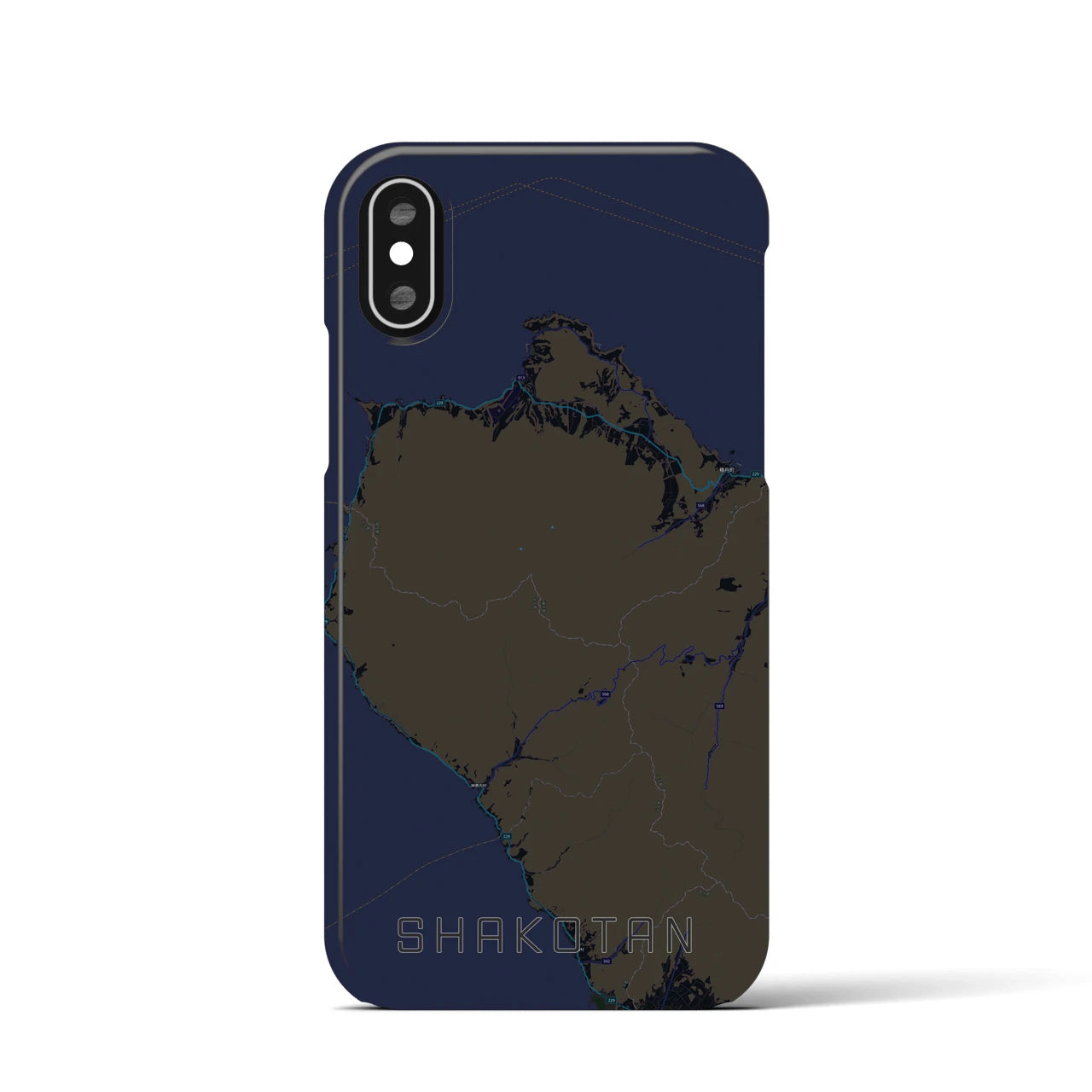 【積丹(北海道)】地図柄iPhoneケース(バックカバータイプ)