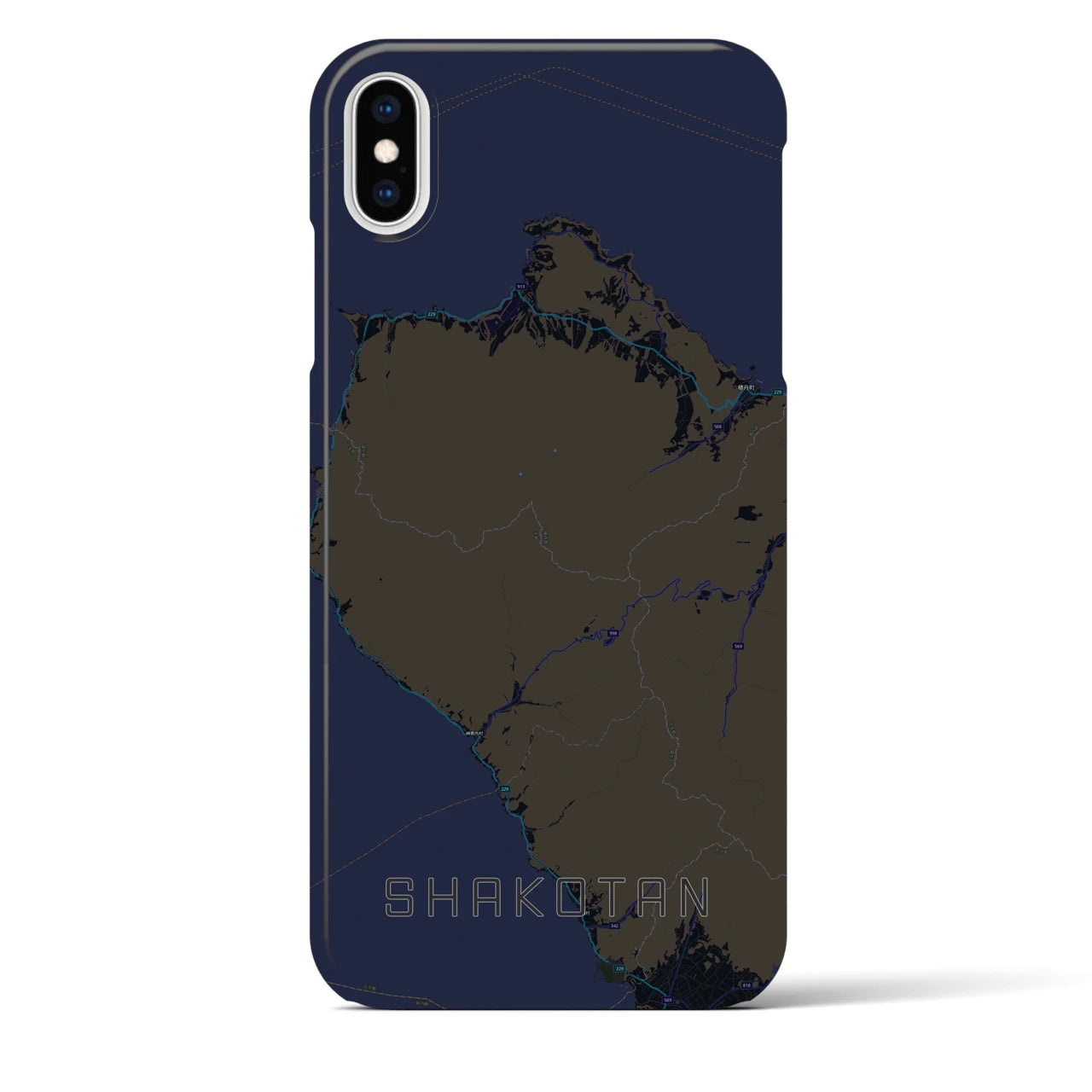 【積丹(北海道)】地図柄iPhoneケース(バックカバータイプ)