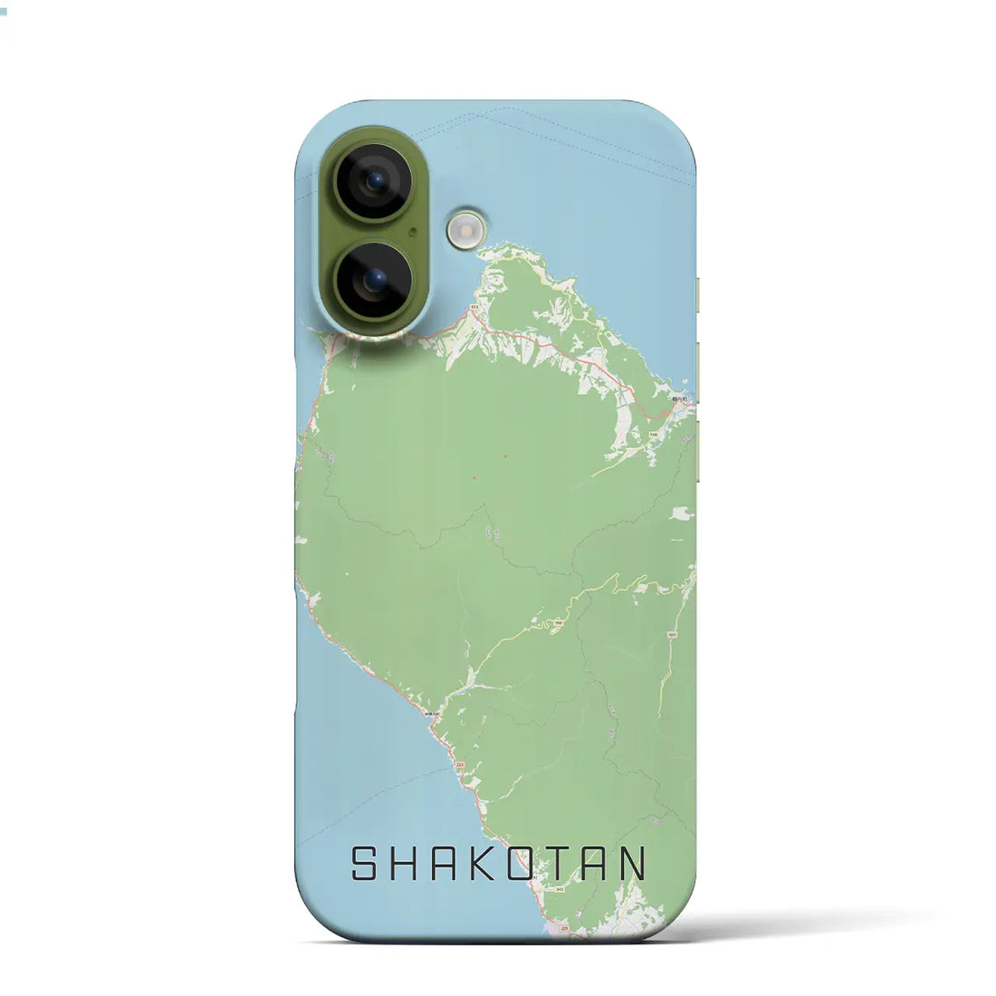 【積丹(北海道)】地図柄iPhoneケース(バックカバータイプ)ナチュラル・iPhone 17 Pro Max 用