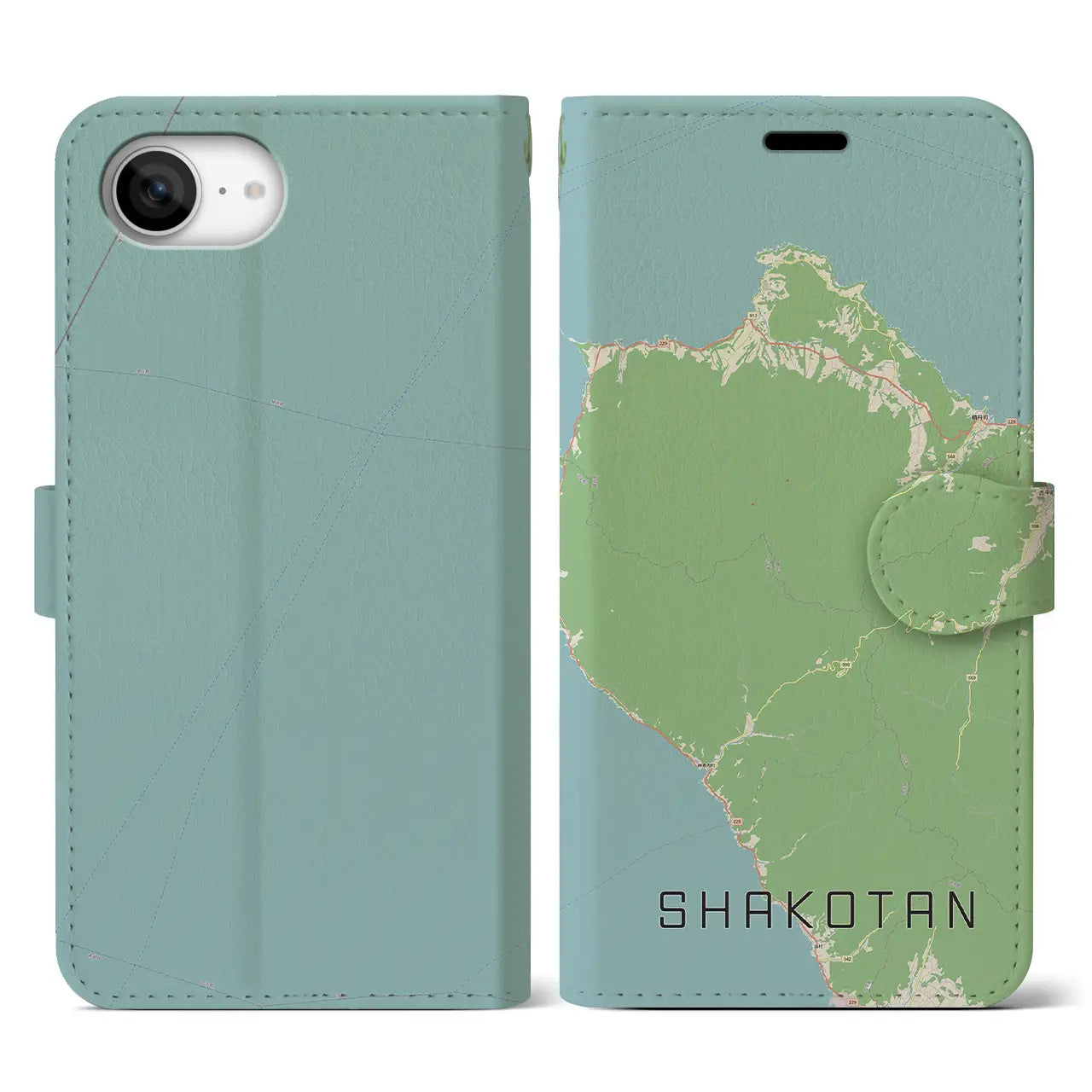 【積丹(北海道)】地図柄iPhoneケース(手帳タイプ)