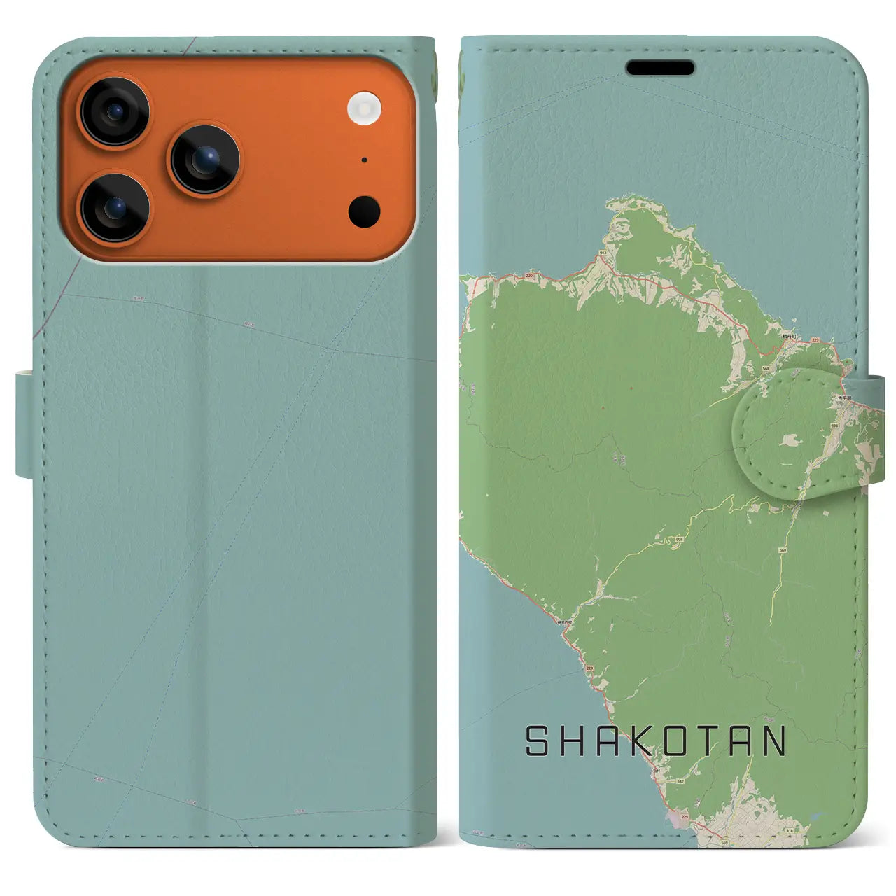 【積丹(北海道)】地図柄iPhoneケース(手帳タイプ)