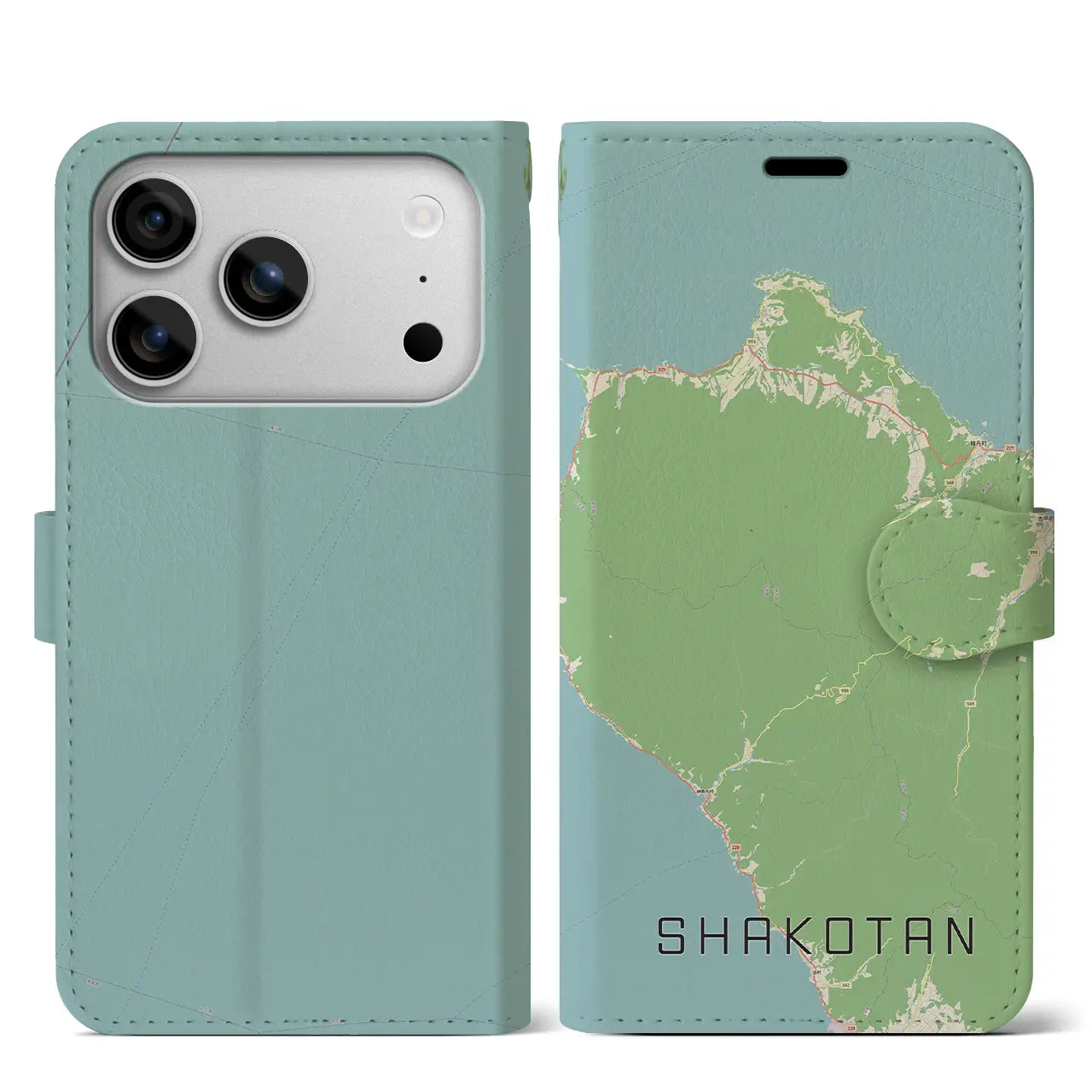 【積丹(北海道)】地図柄iPhoneケース(手帳タイプ)