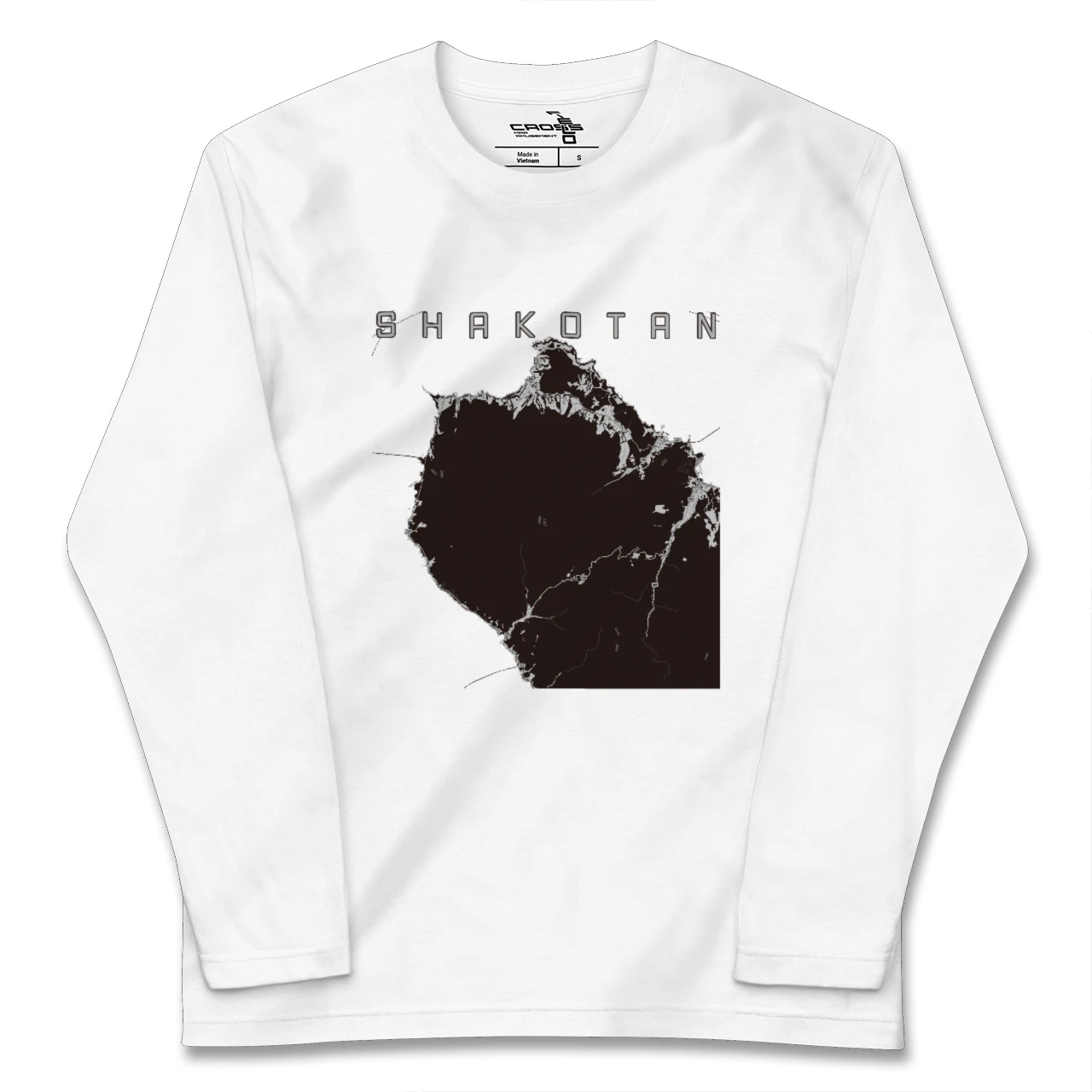 【積丹(北海道)】地図柄ロングスリーブTシャツ