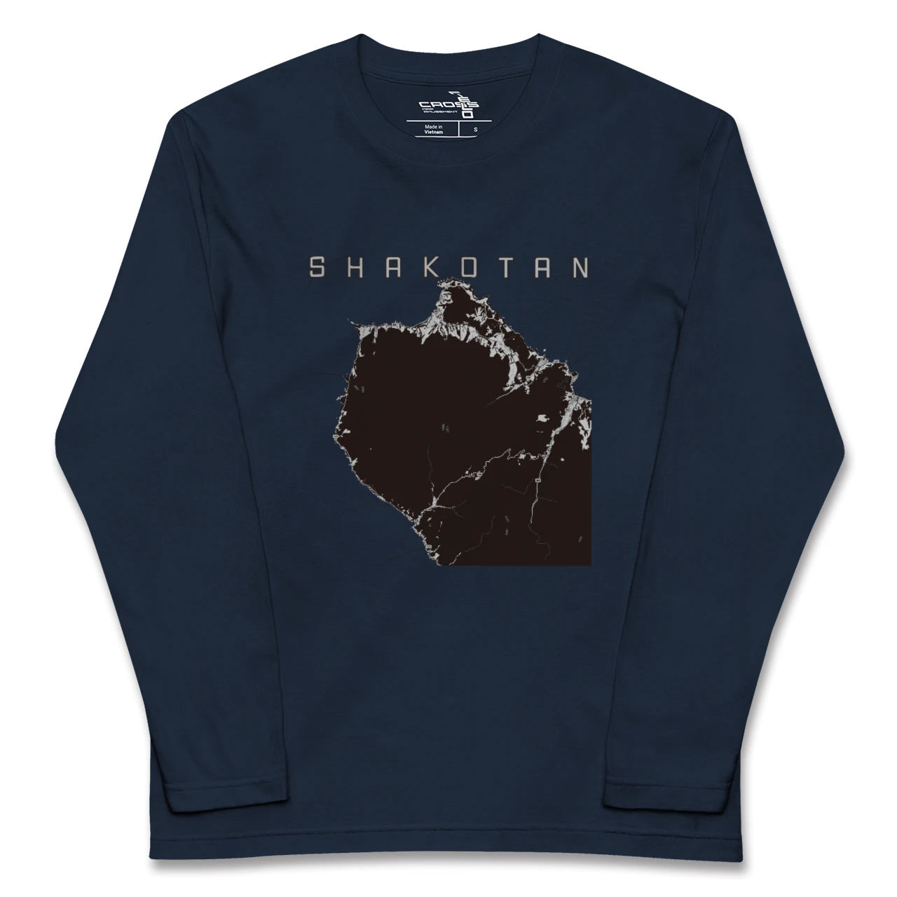 【積丹(北海道)】地図柄ロングスリーブTシャツ