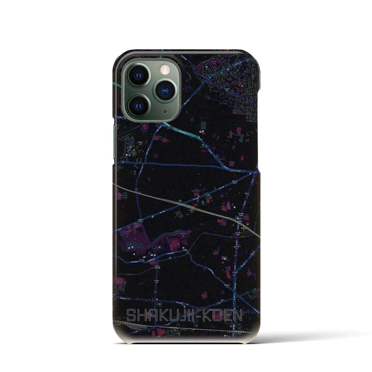 【石神井公園(東京都)】地図柄iPhoneケース(バックカバータイプ)