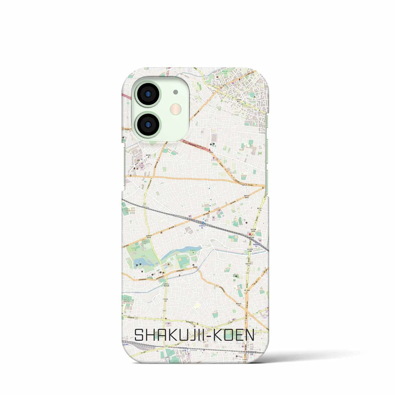 【石神井公園(東京都)】地図柄iPhoneケース(バックカバータイプ)