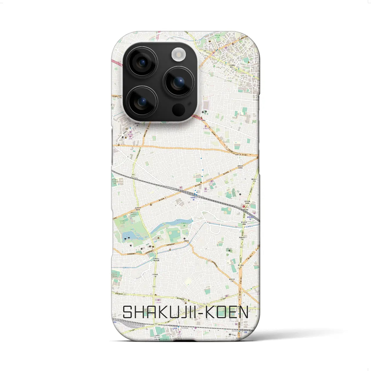 【石神井公園(東京都)】地図柄iPhoneケース(バックカバータイプ)