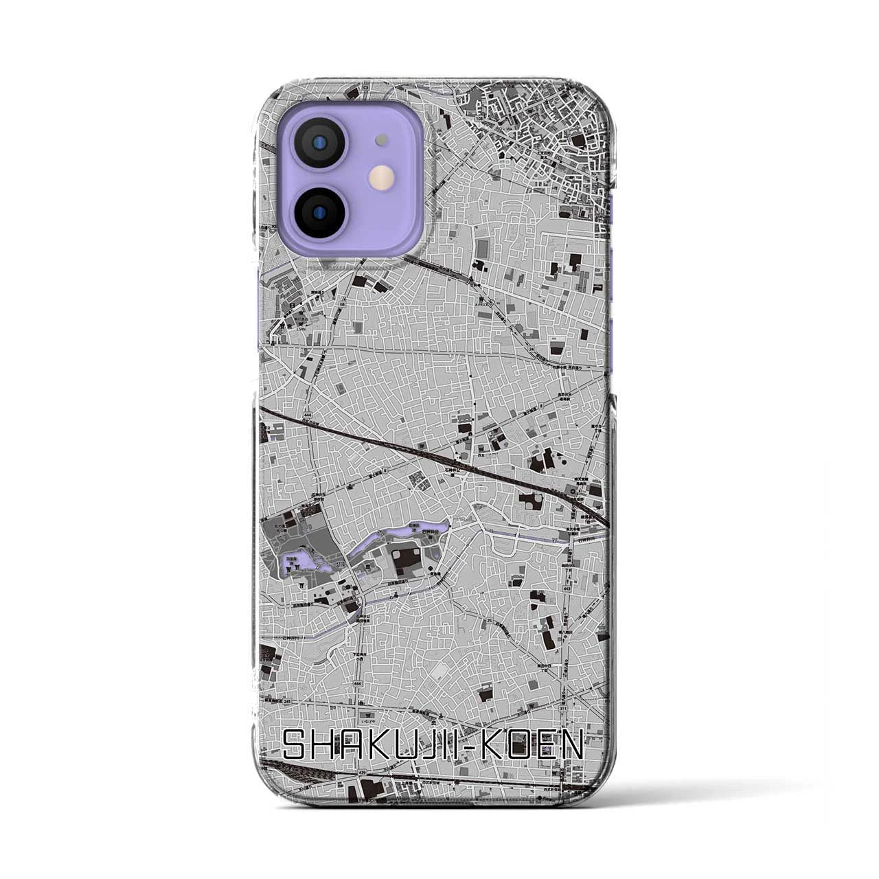 【石神井公園(東京都)】地図柄iPhoneケース(クリアタイプ)