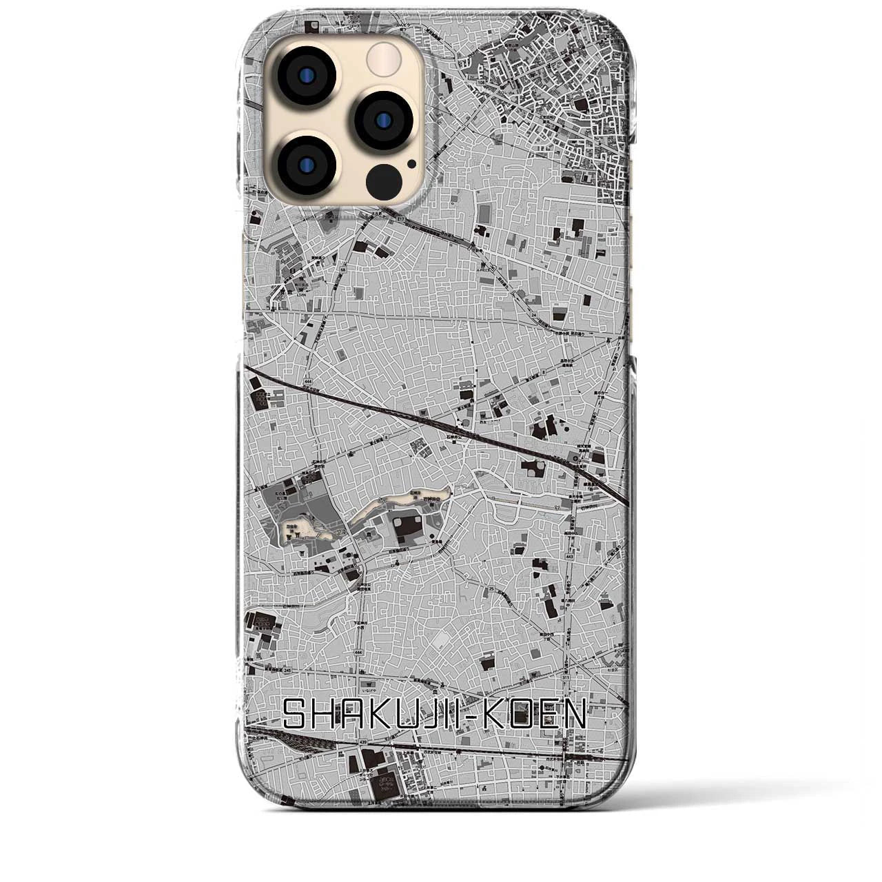 【石神井公園(東京都)】地図柄iPhoneケース(クリアタイプ)