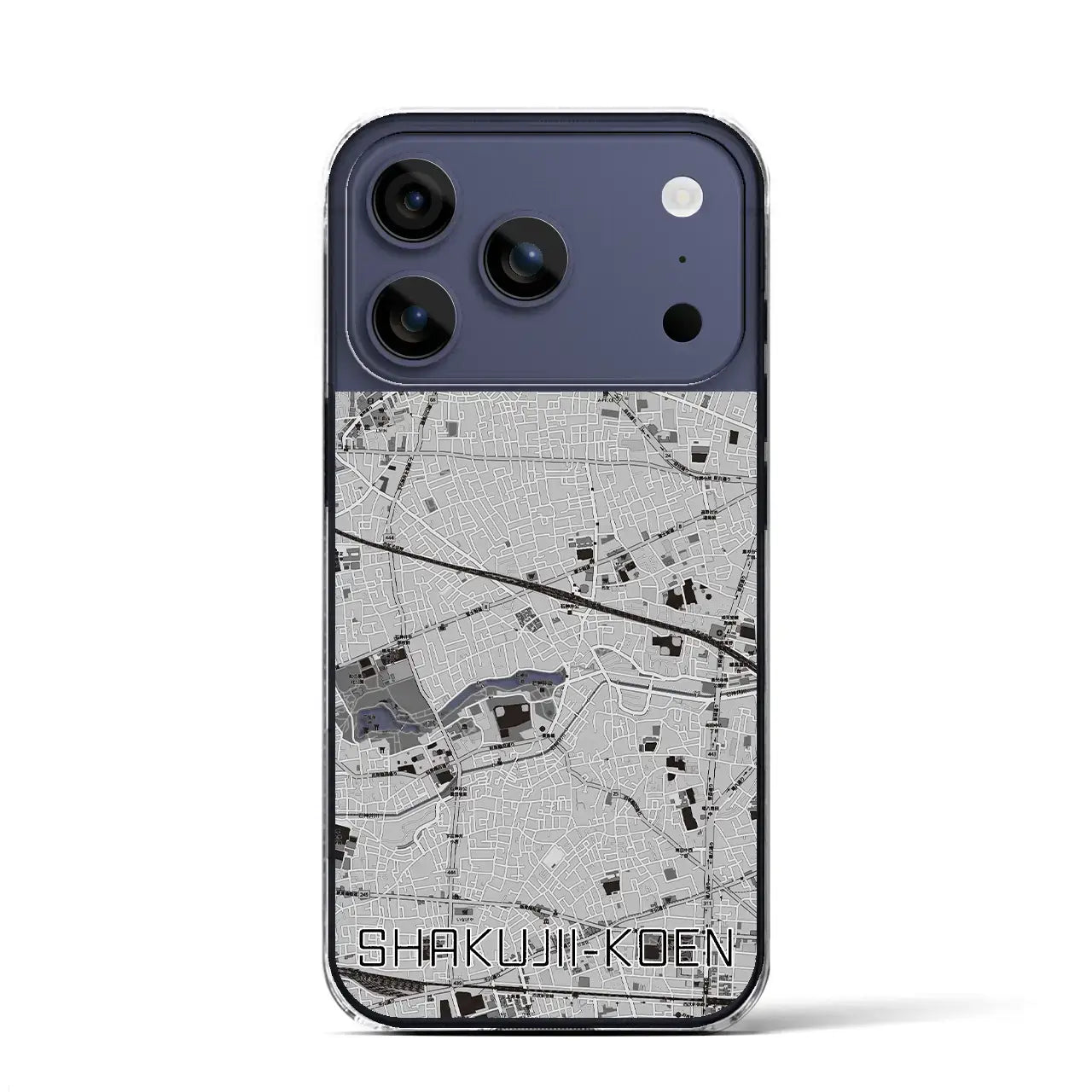 【石神井公園(東京都)】地図柄iPhoneケース(クリアタイプ)